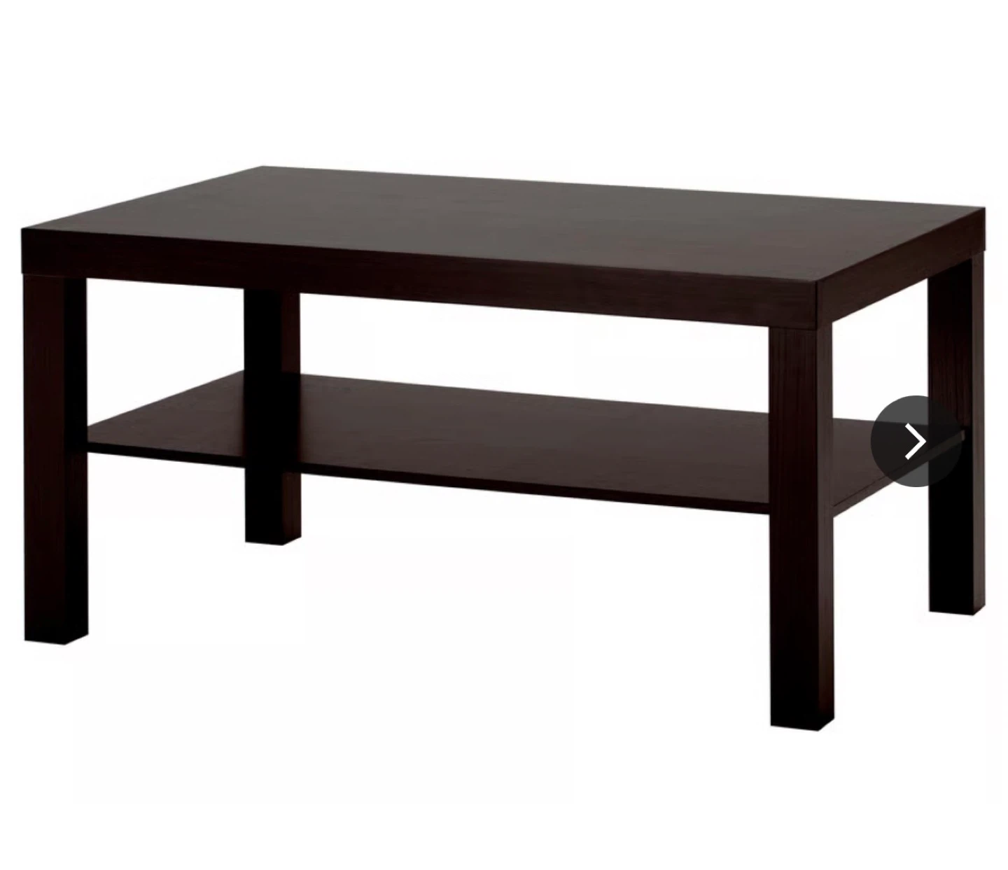 Black Coffee Table with Shelf