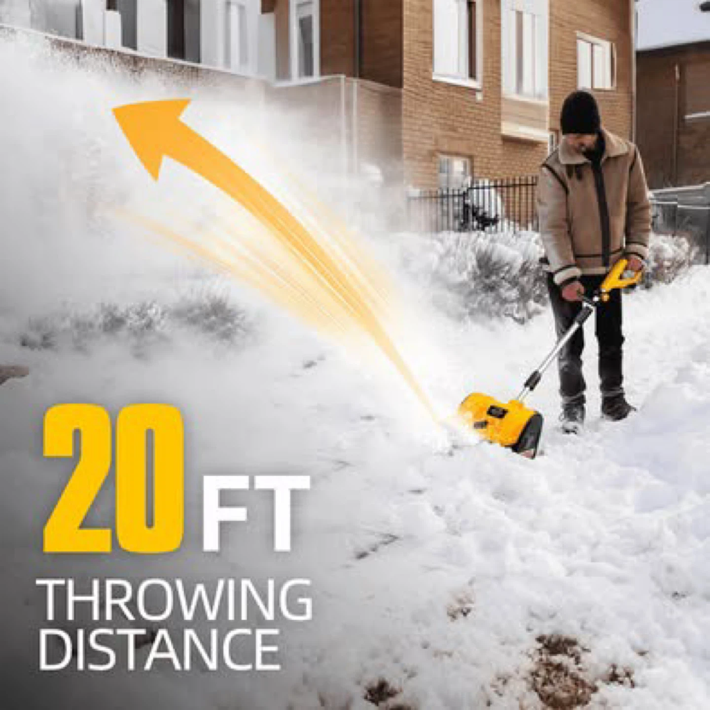 WeWork 20-Inch Cordless Snow Blower