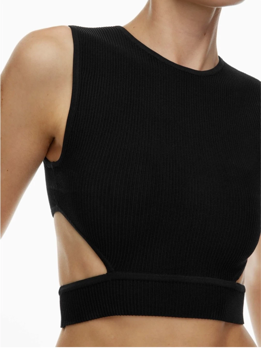 Babaton Aritzia Sculpt Knit Orchestrate Cut-Out Tank Top - photo 4