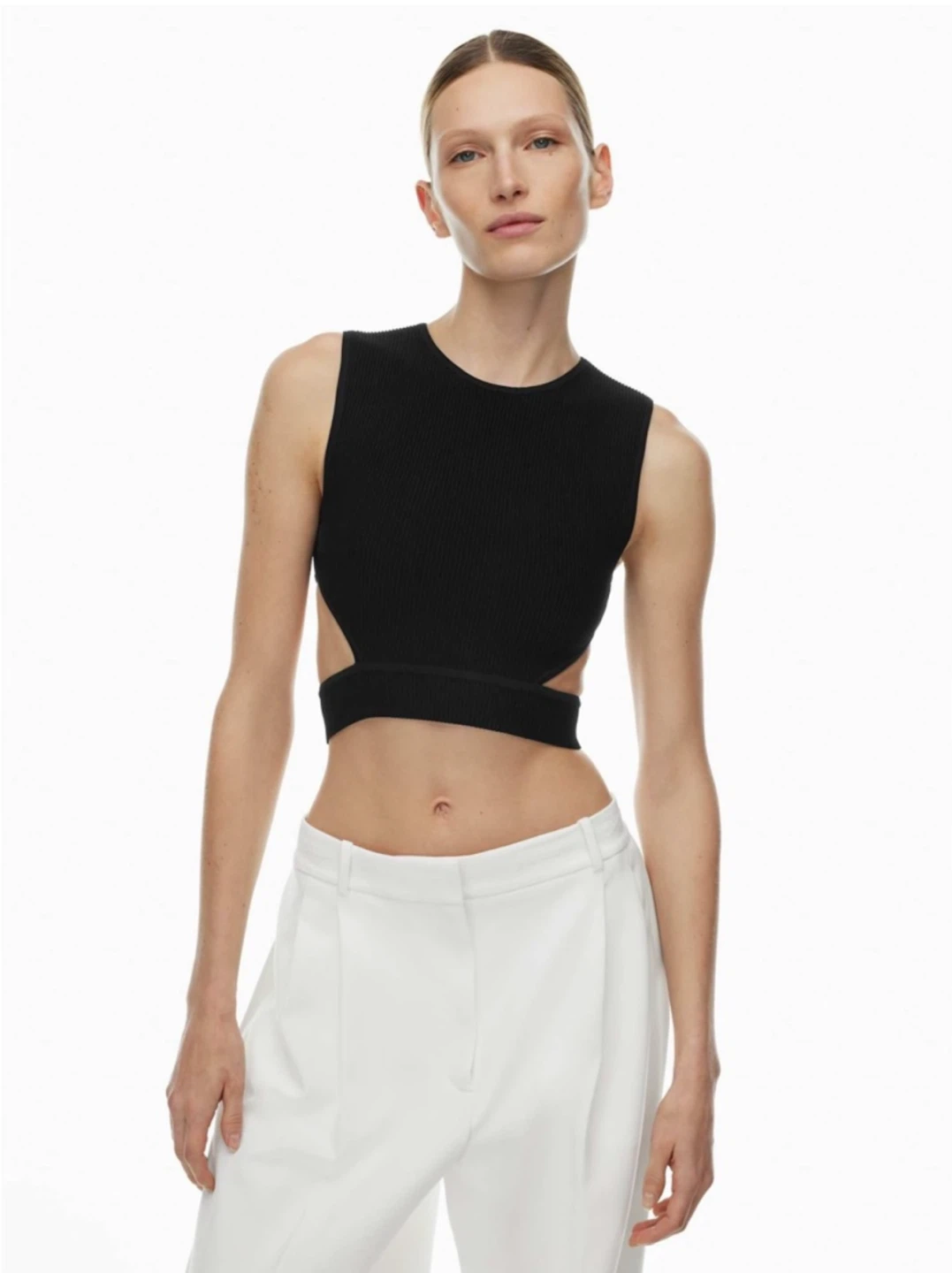 Babaton Aritzia Sculpt Knit Orchestrate Cut-Out Tank Top