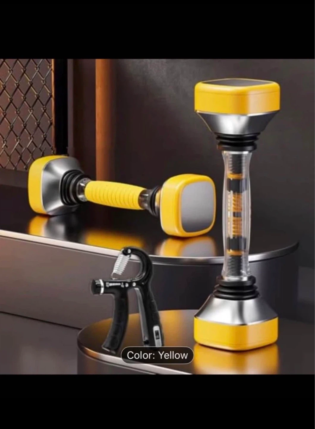 Adjustable Dumbbell and Hand Grip Strengthener Set
