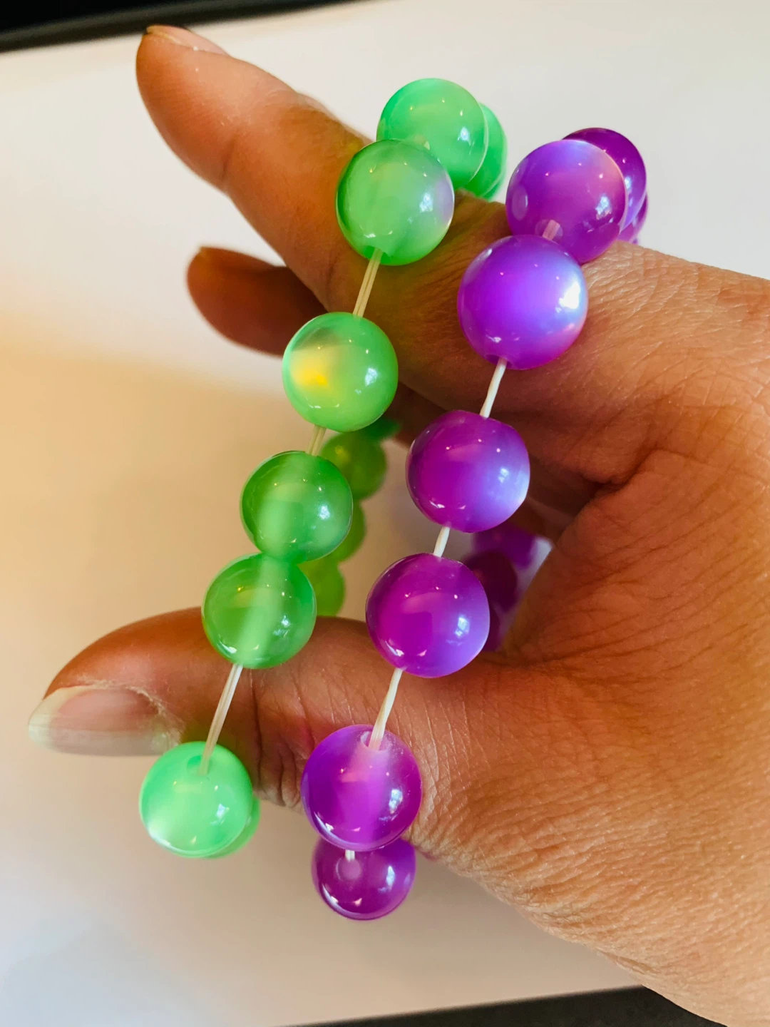 NEW 2 Bracelet Handcrafted (stretch band) - photo 3