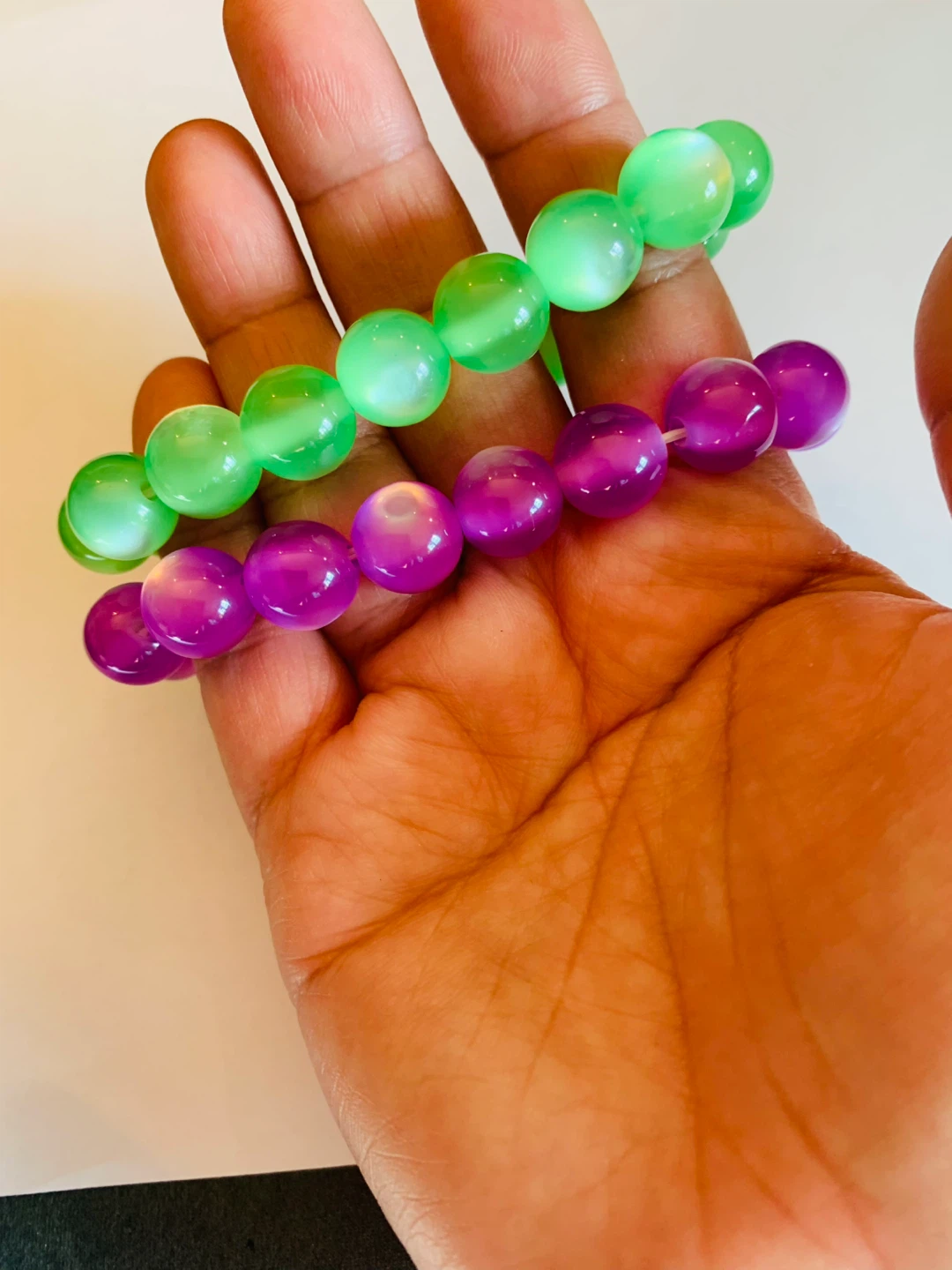 NEW 2 Bracelet Handcrafted (stretch band)