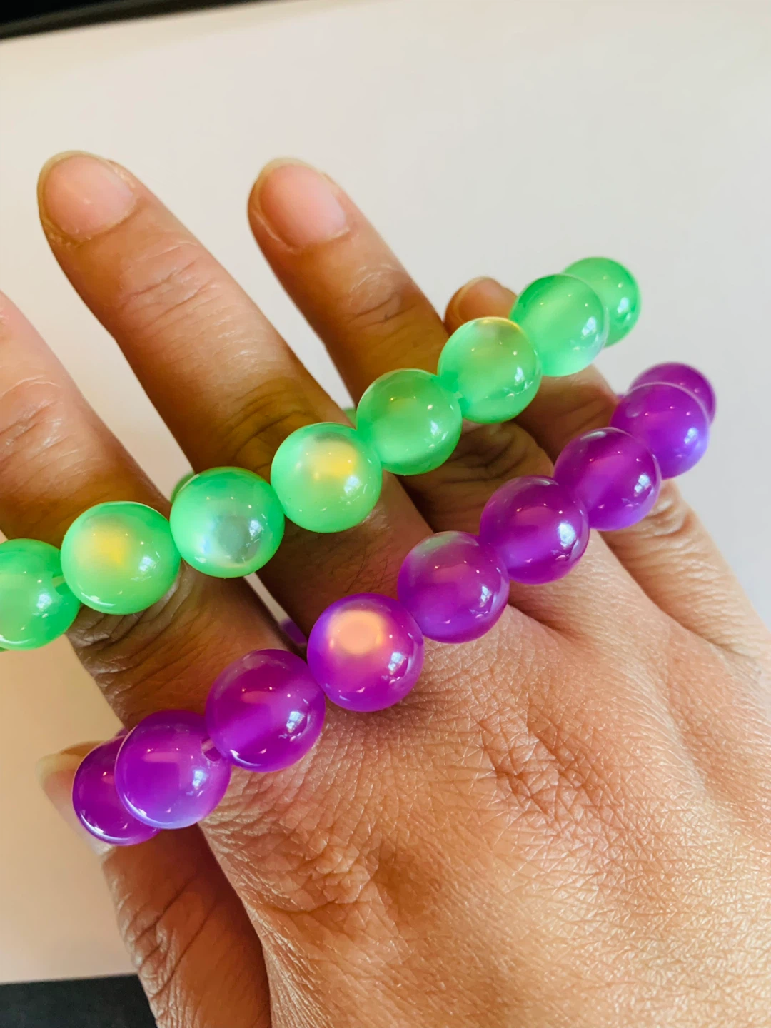 NEW 2 Bracelet Handcrafted (stretch band) - photo 2