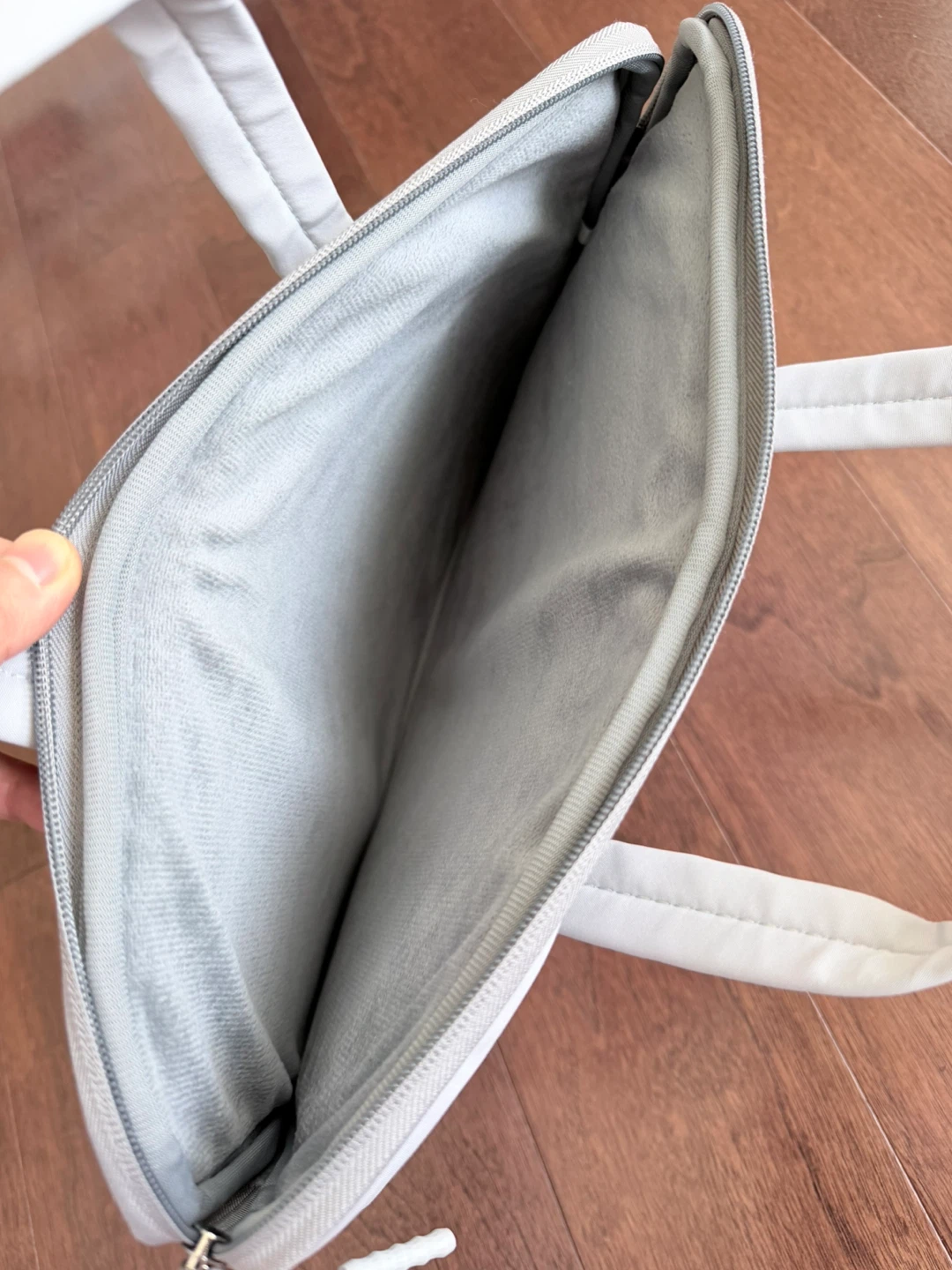 Light Grey Laptop Sleeve with Handles - photo 4