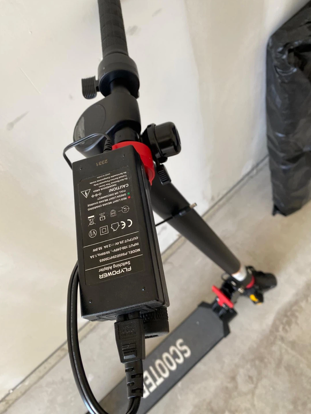 Black Electric Scooter with Charger - photo 4