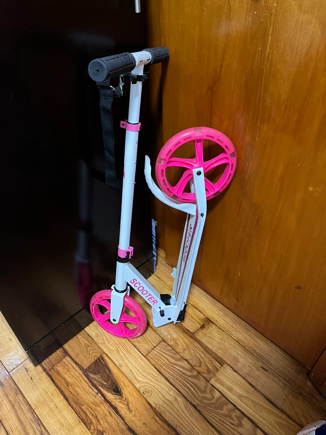 White and Pink Scooter