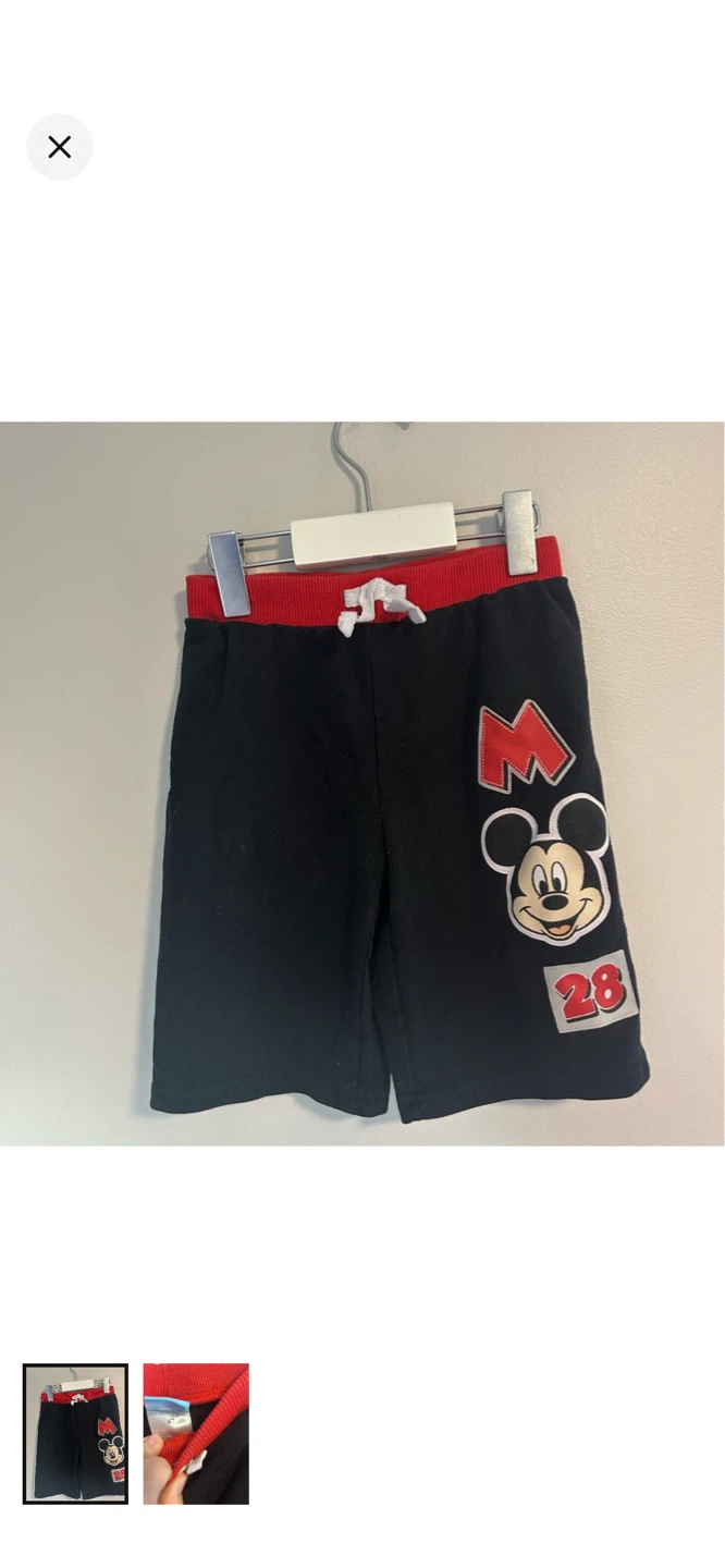 Kids' Black Mickey Mouse Shorts Size 4T