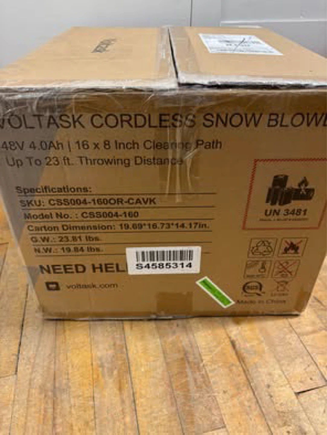 Voltask 16-Inch Cordless Snow Blower - 48V - photo 4