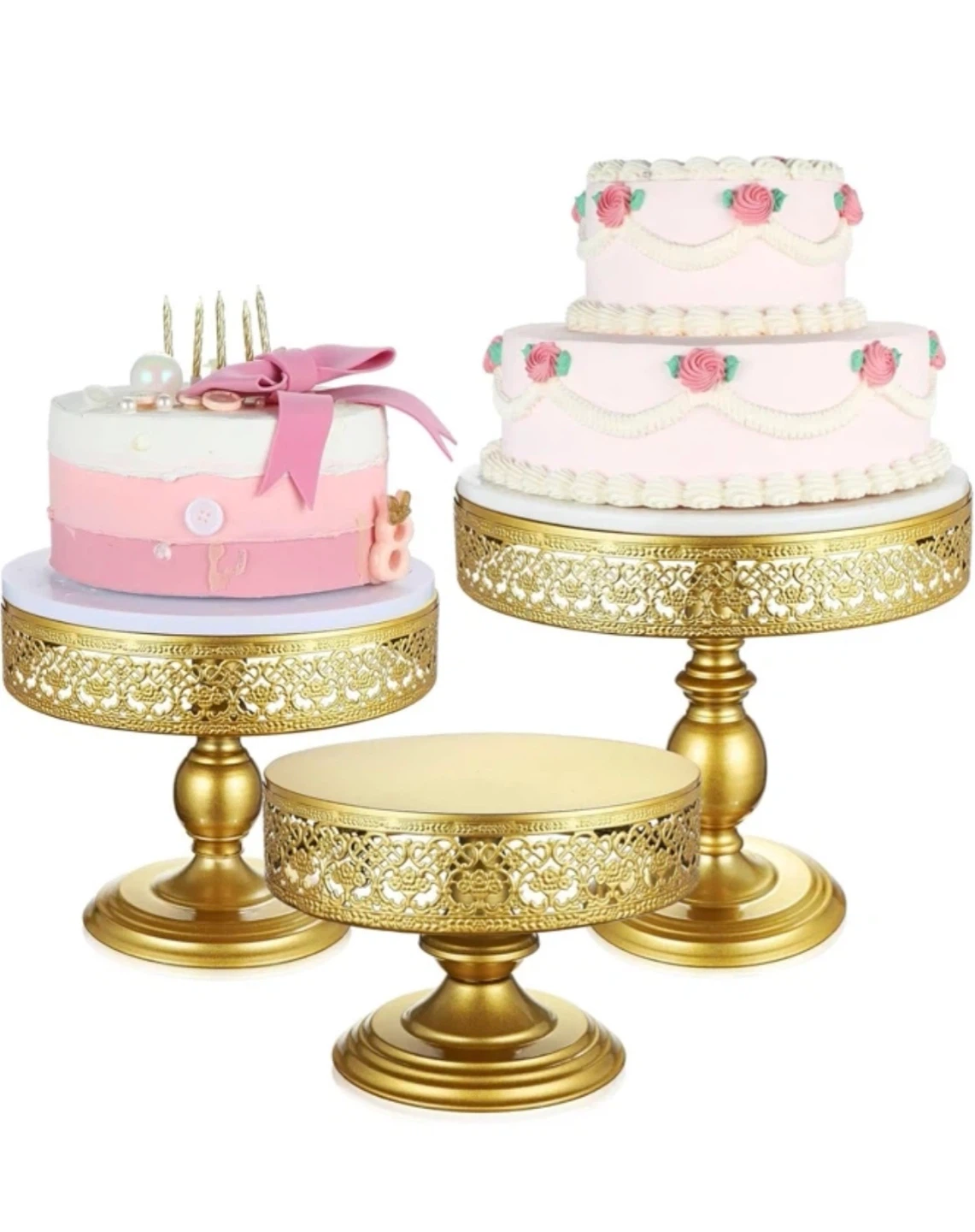 Gold Cake Stand Set - Decorative Dessert Display