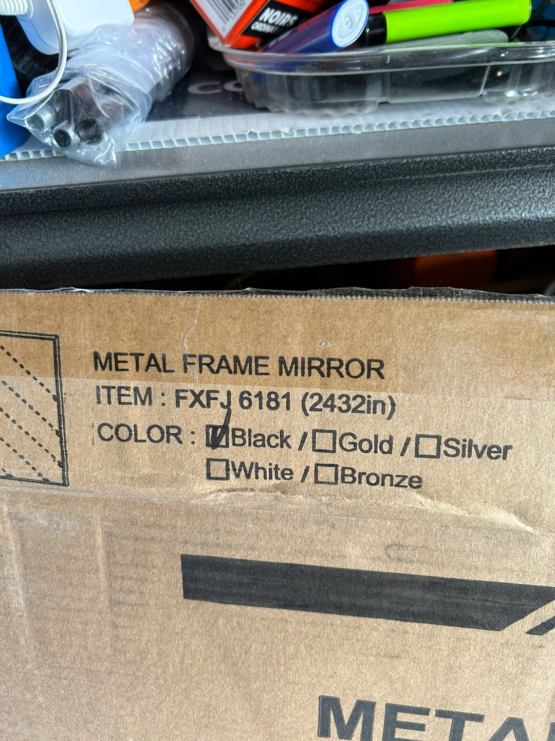 Metal Frame Mirror - Black new - photo 2