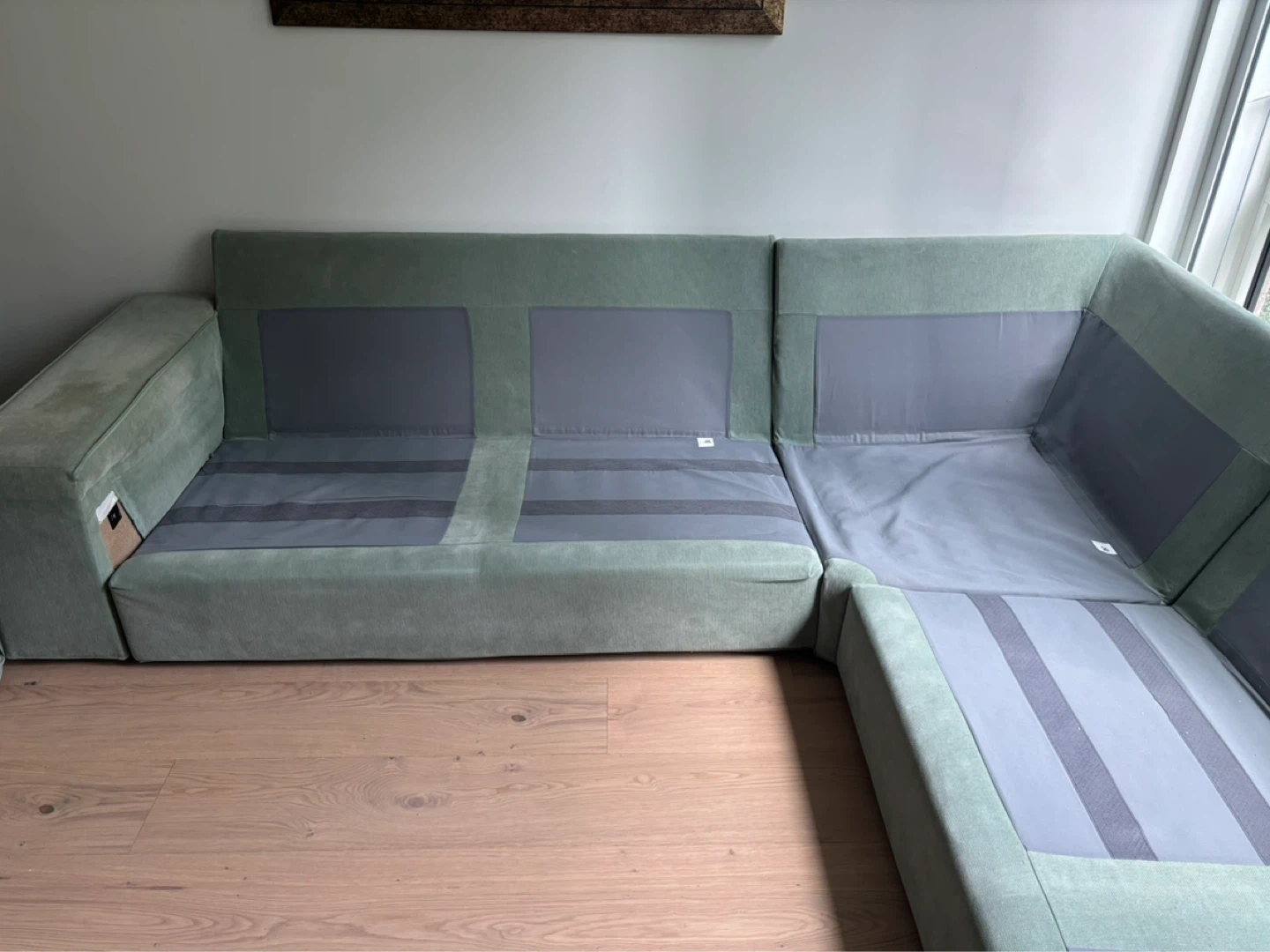 KIVIK IKEA Light Green Sectional Sofa - photo 4