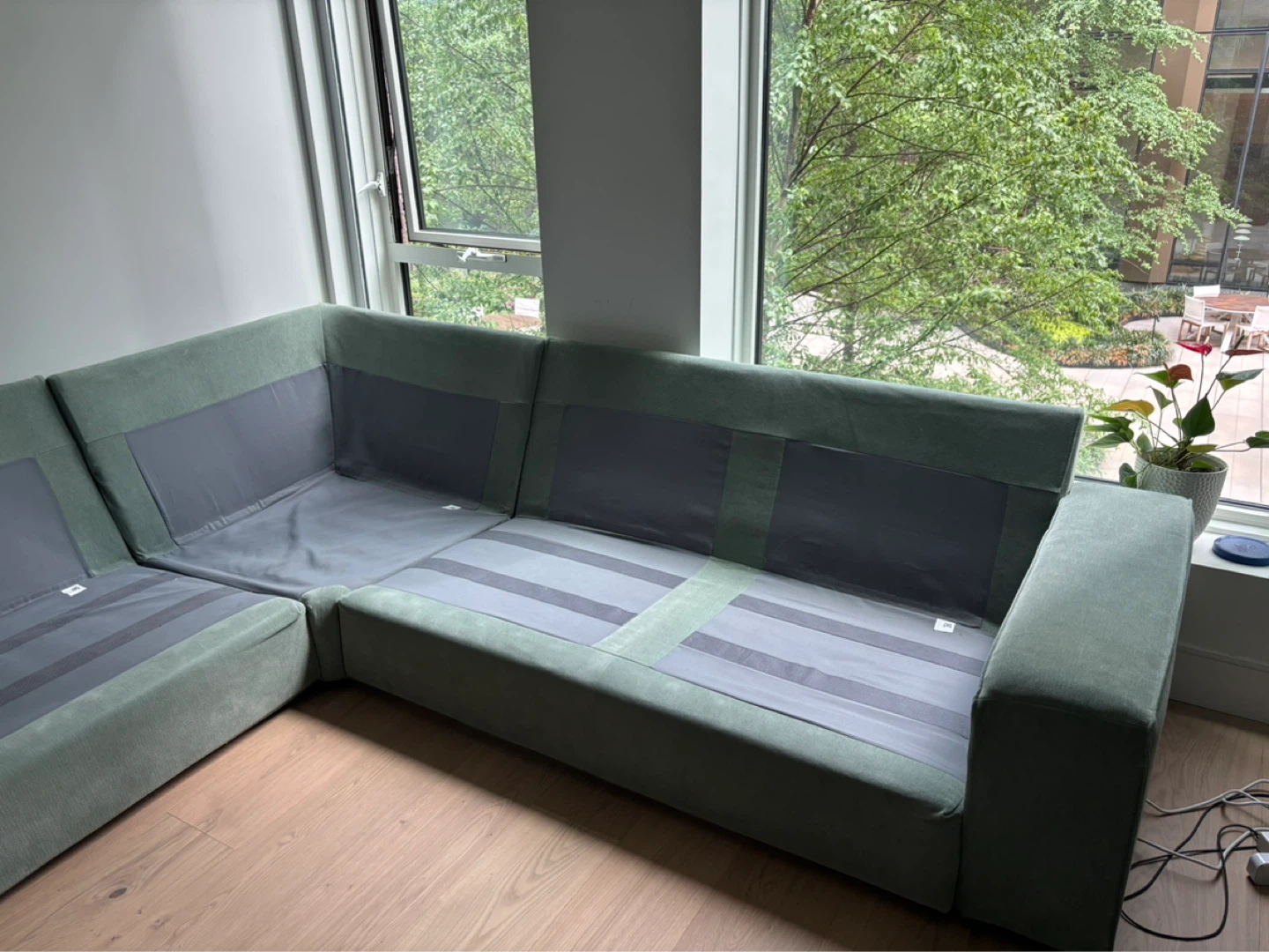KIVIK IKEA Light Green Sectional Sofa - photo 5