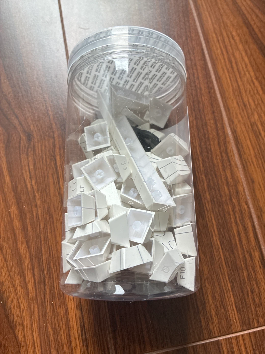 White Keycaps in Jar