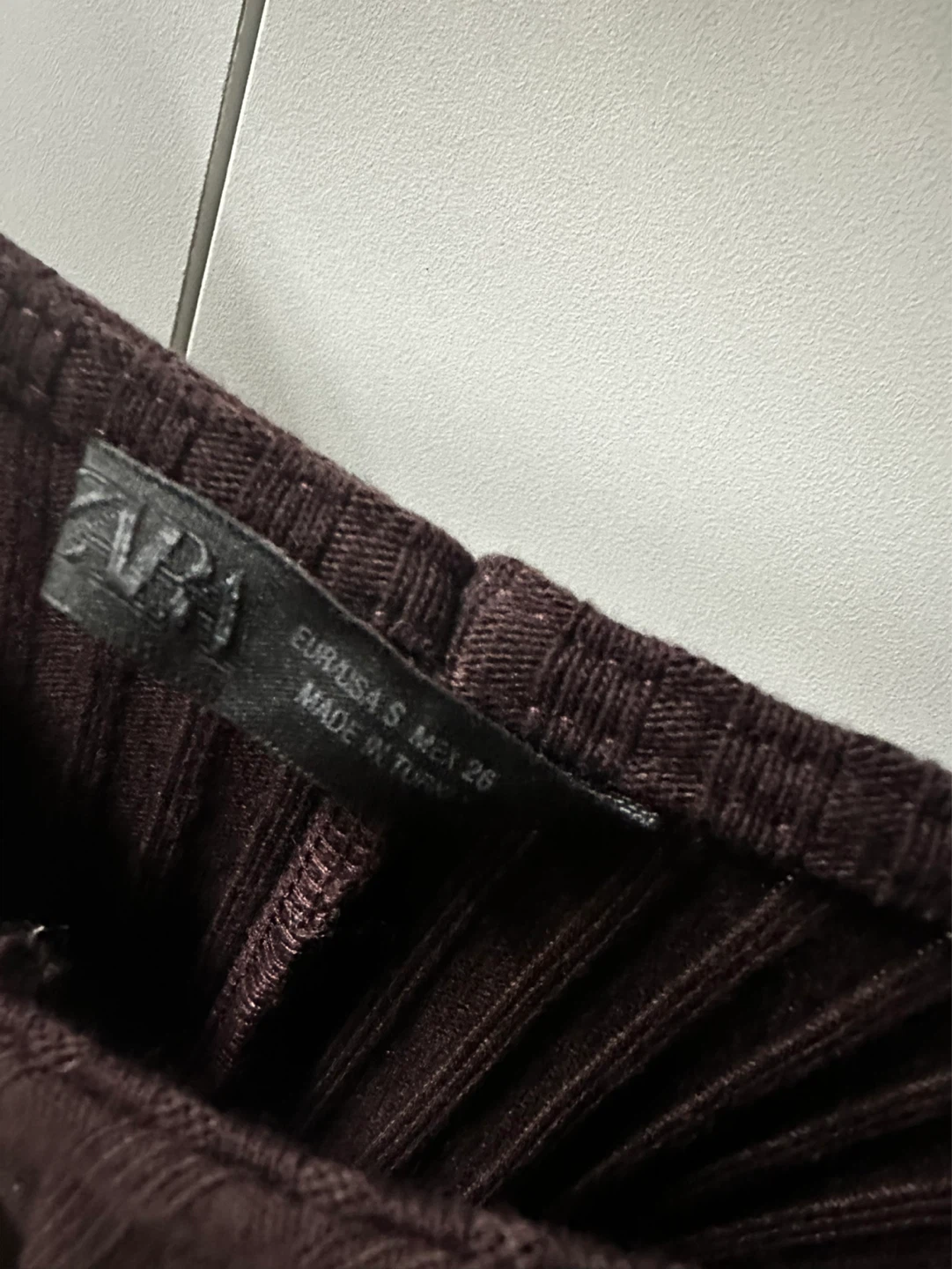 Zara Brown Ribbed Poncho Style Top - Size S - photo 2