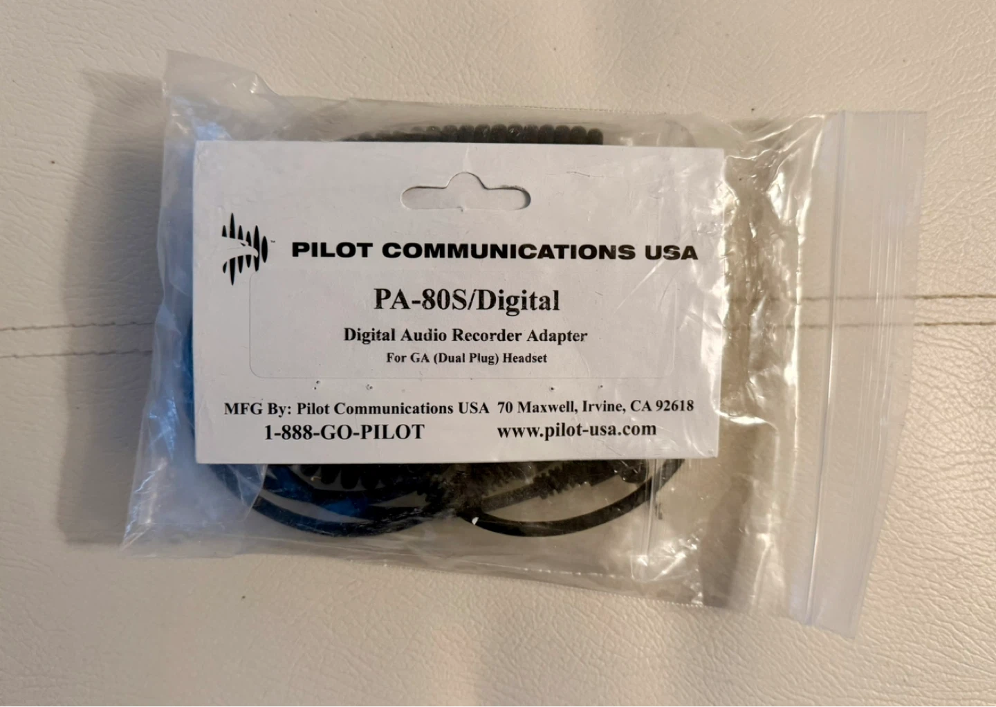 Pilot Communications USA PA-80S/Digital Audio Recorder Adapter
