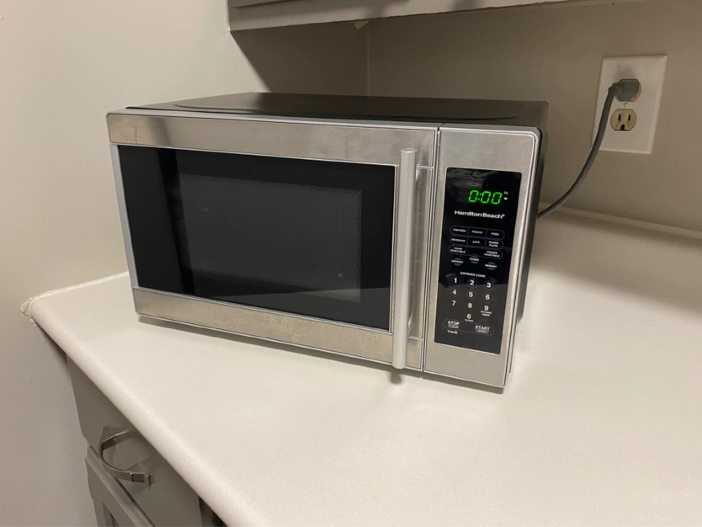 Small Countertop Stainless Steel Microwave