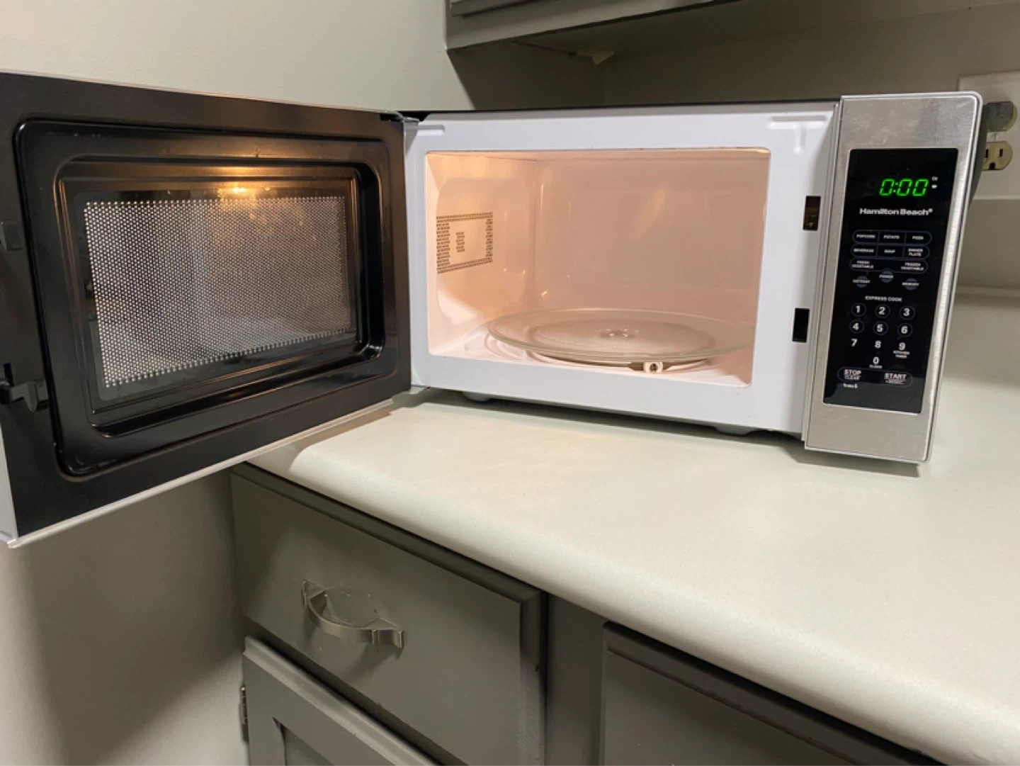 Small Countertop Stainless Steel Microwave - photo 2