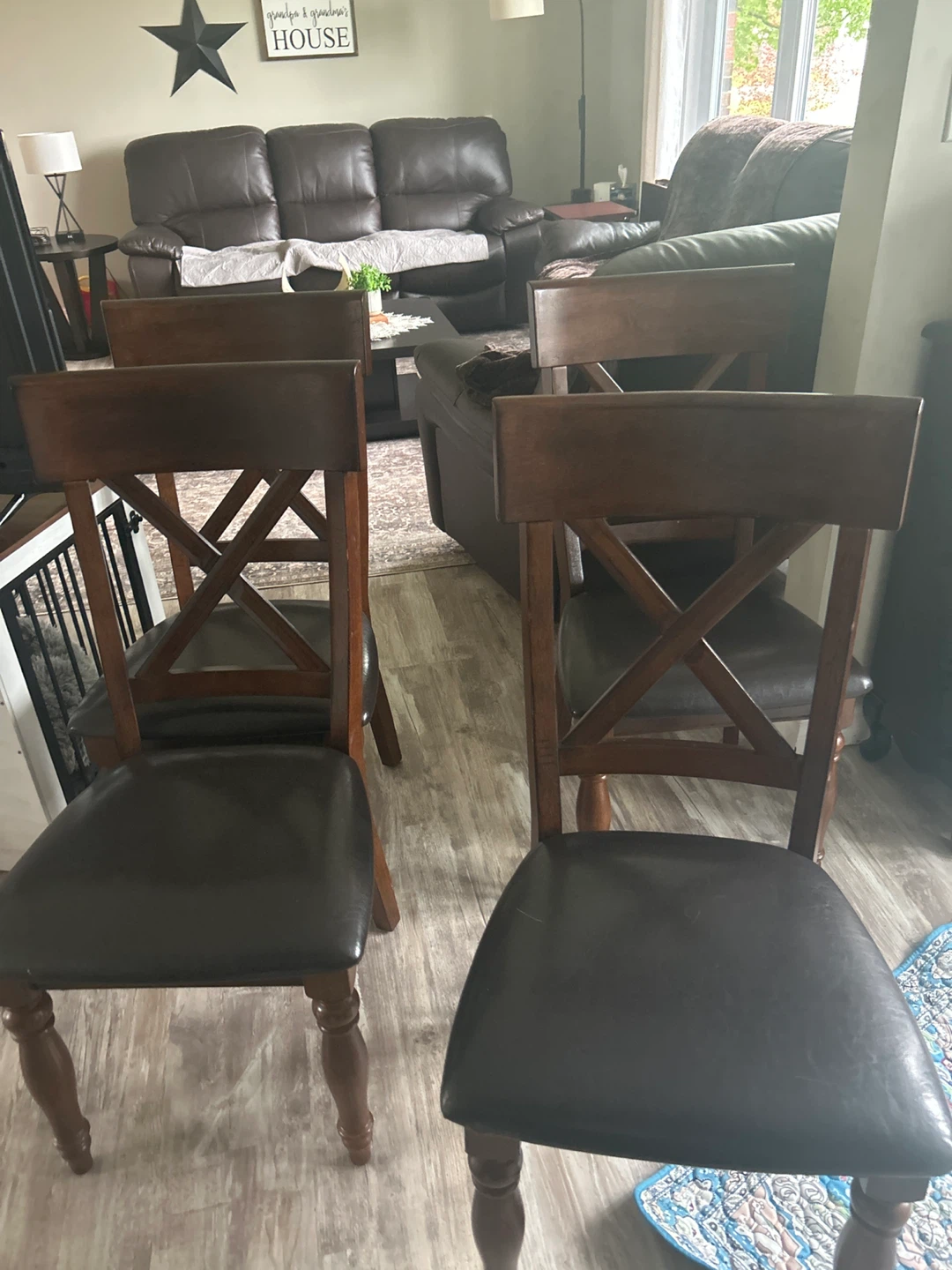Wooden Dining Table with 8 Chairs - photo 4