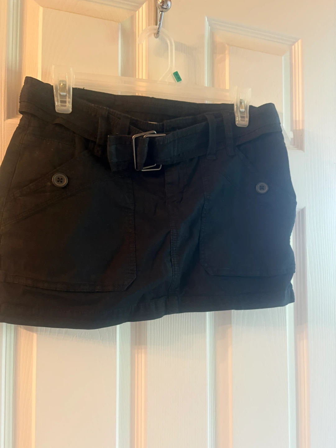 Garage Black Cargo Skirt