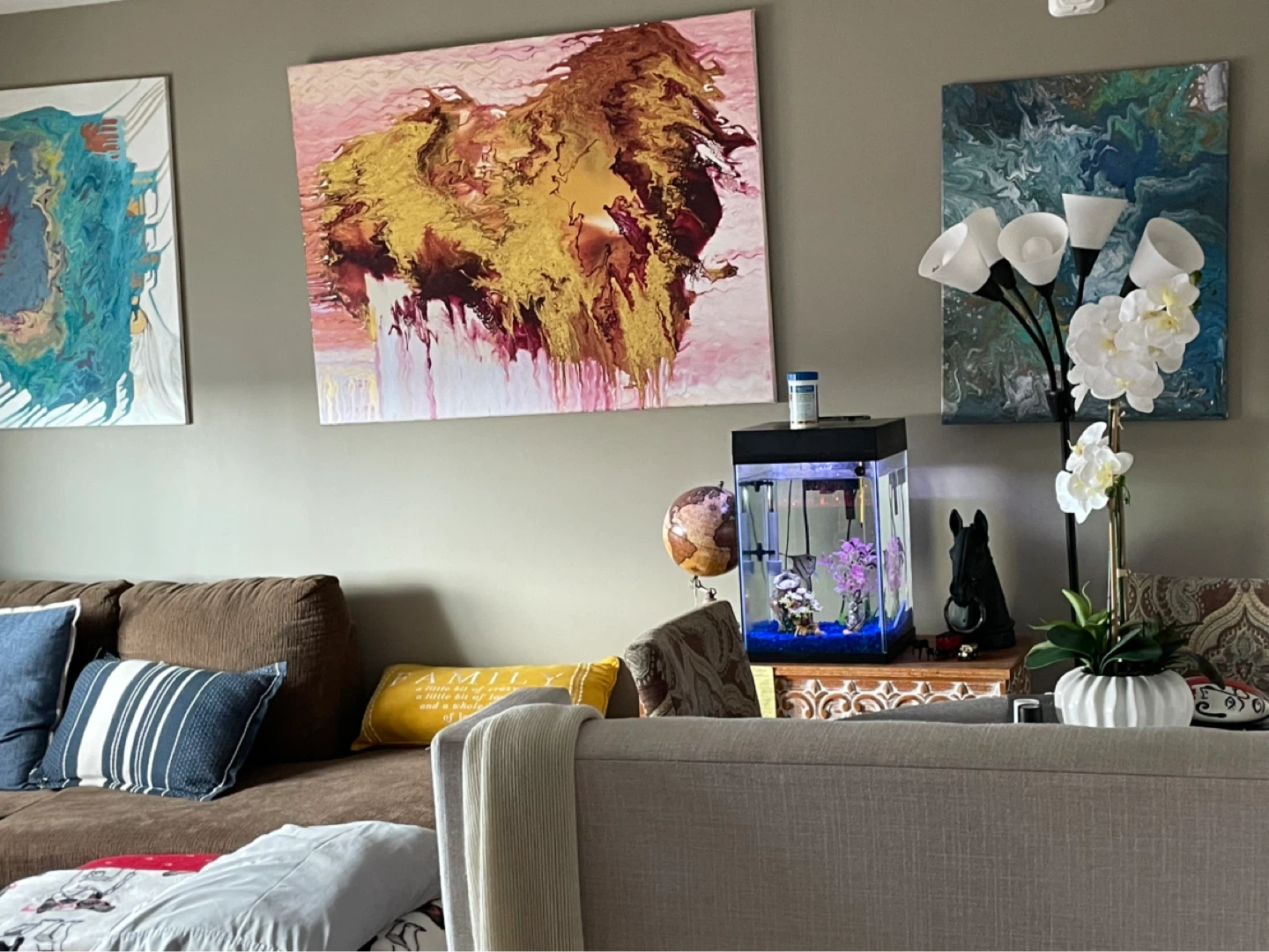 Abstract Acrylic Pour Painting