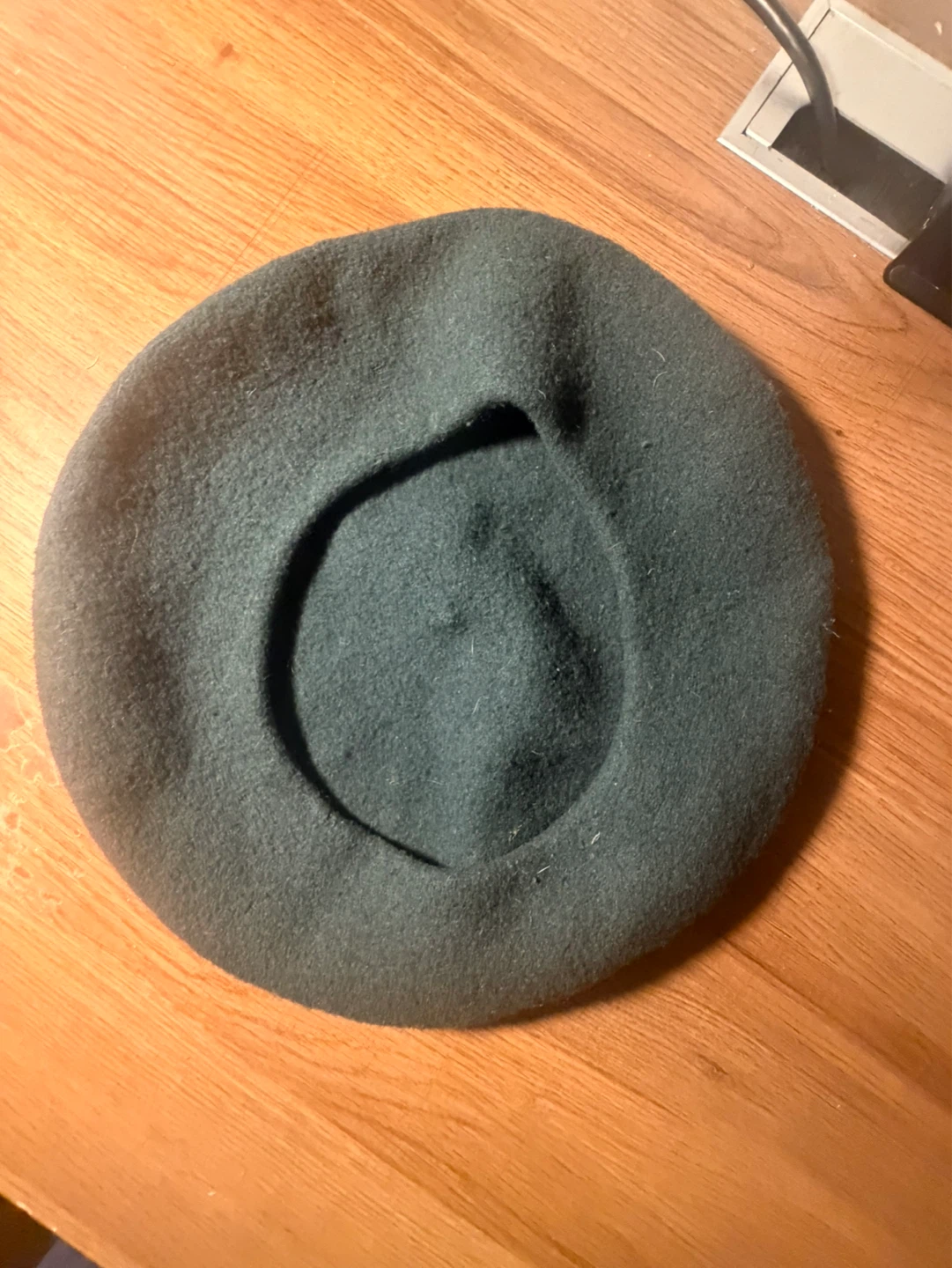 Green Felt Beret Hat - photo 4