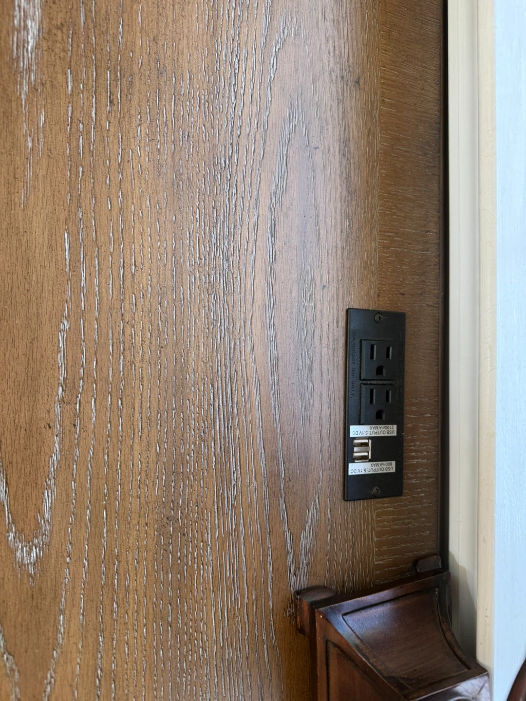Wooden Desk with Drawers and Integrated Power Outlet - photo 2