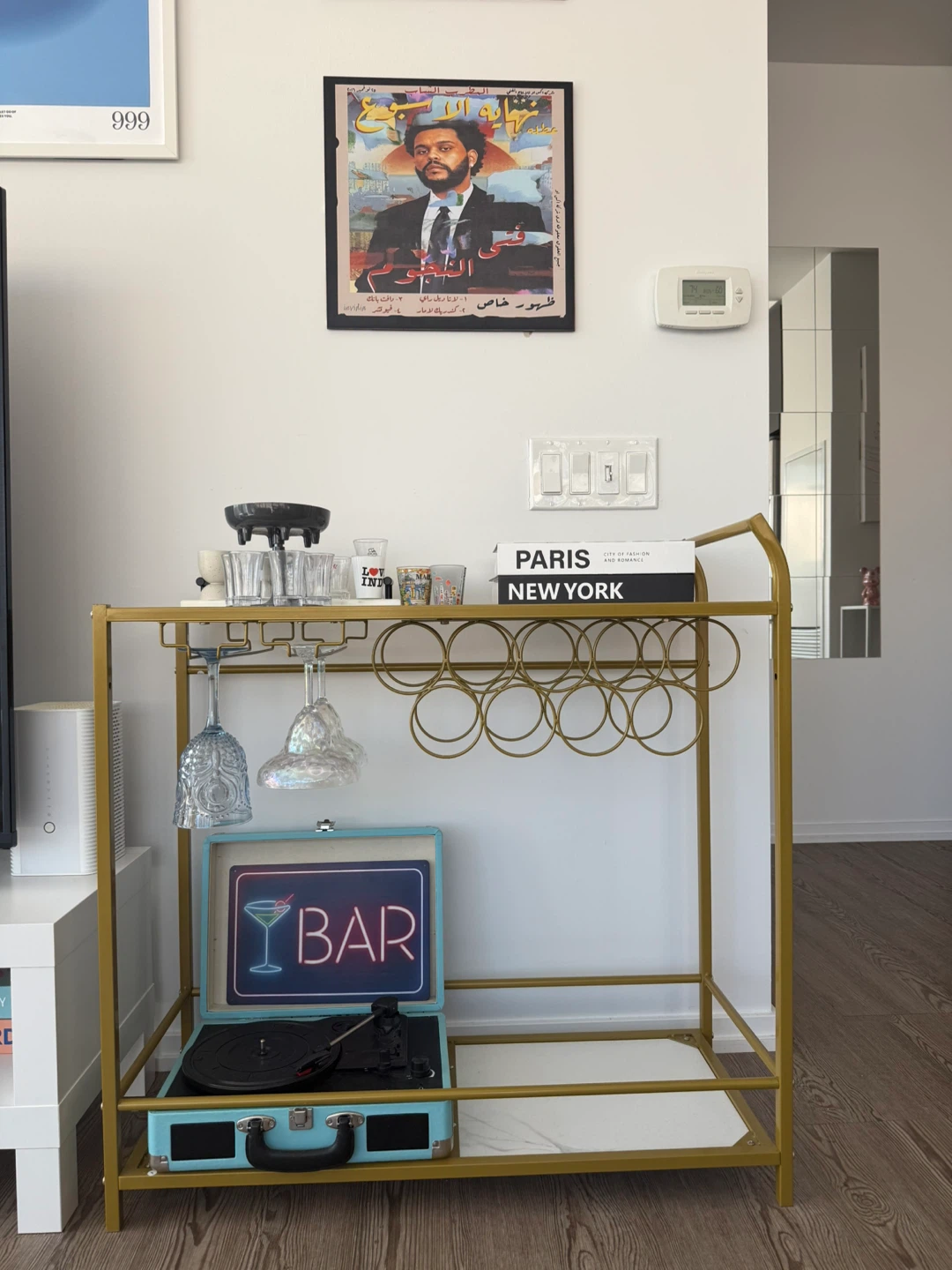 Gold Bar Cart / Serving Cart – $60