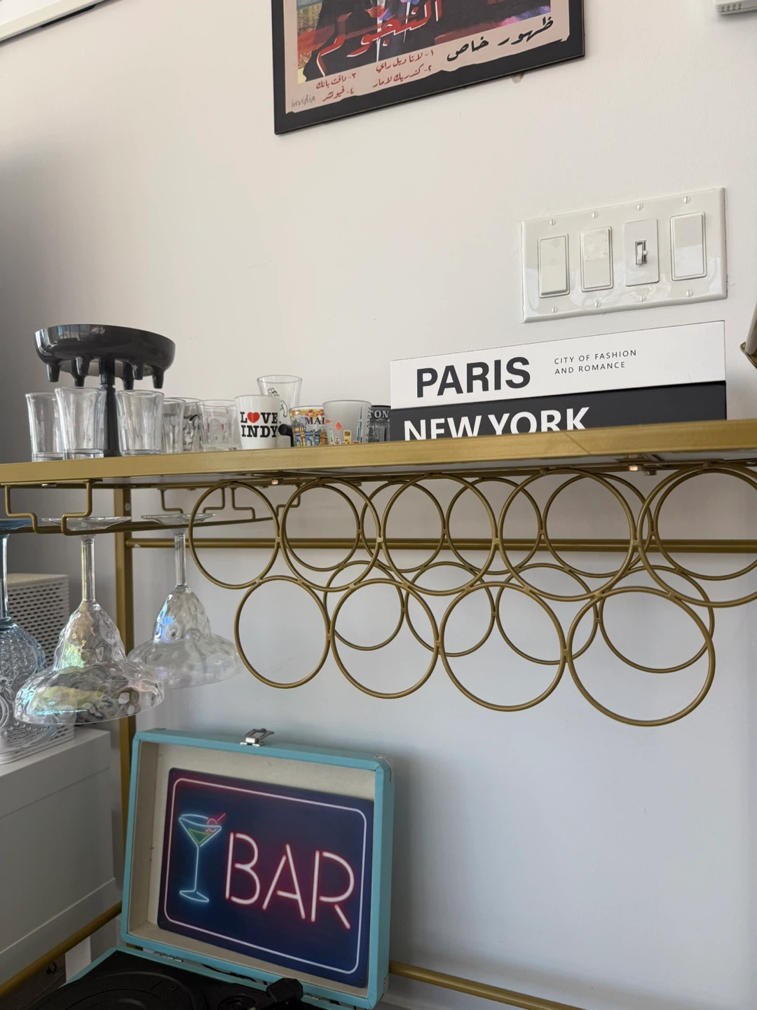 Gold Bar Cart / Serving Cart – $60 - photo 2