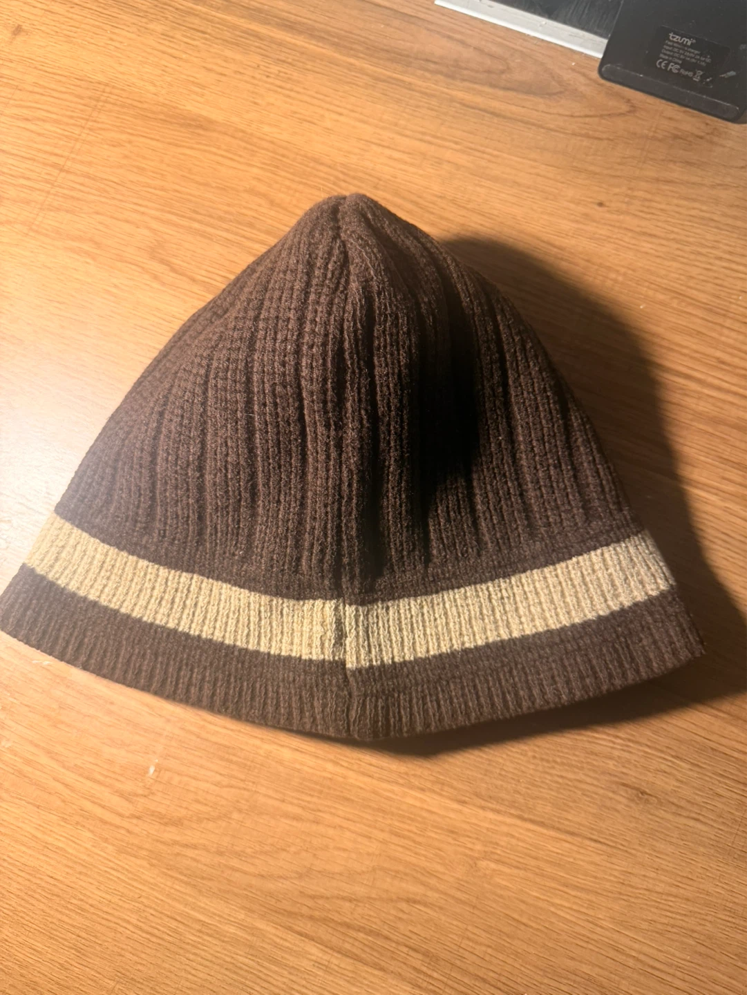 Brown Knit Beanie Hat - Fits All - photo 3