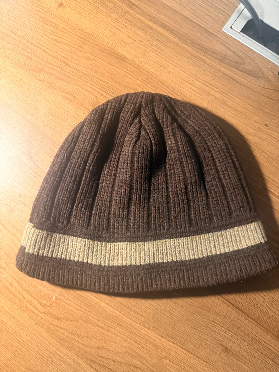Brown Knit Beanie Hat - Fits All