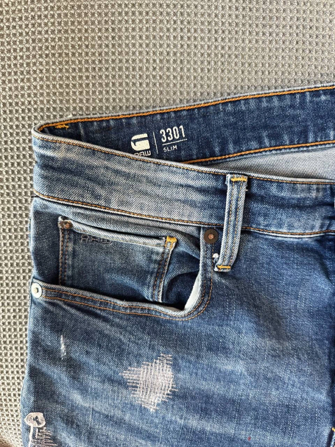 G-Star RAW 3301 Slim Blue Jeans – Size 30/32 - photo 2