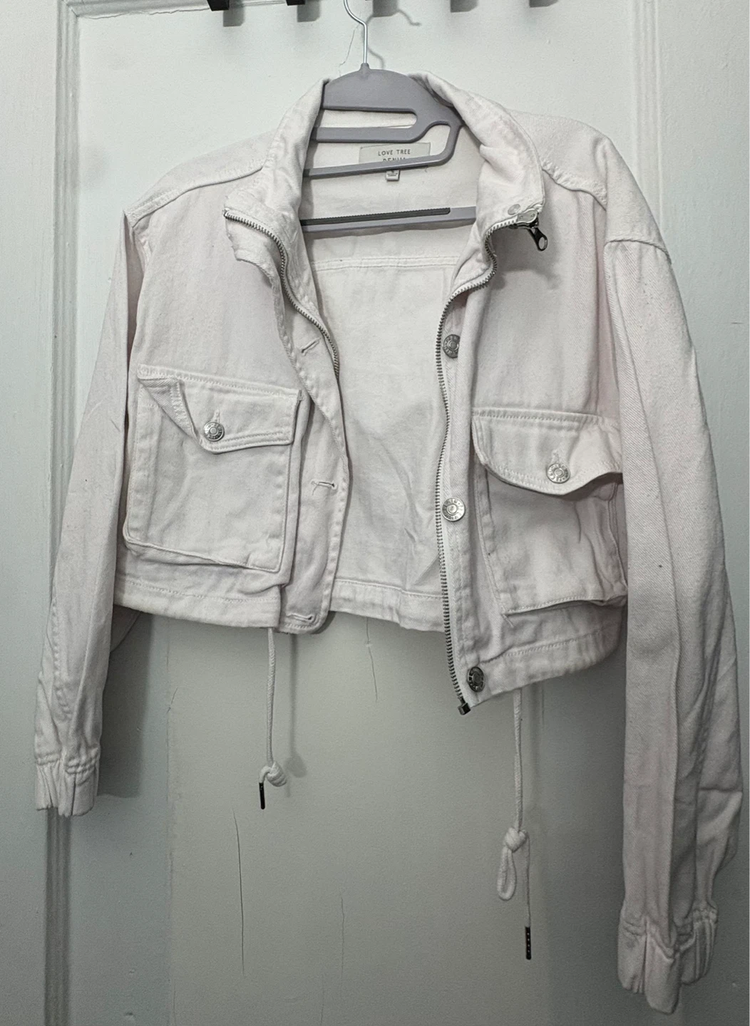 Love Tree Denim Cropped Jacket