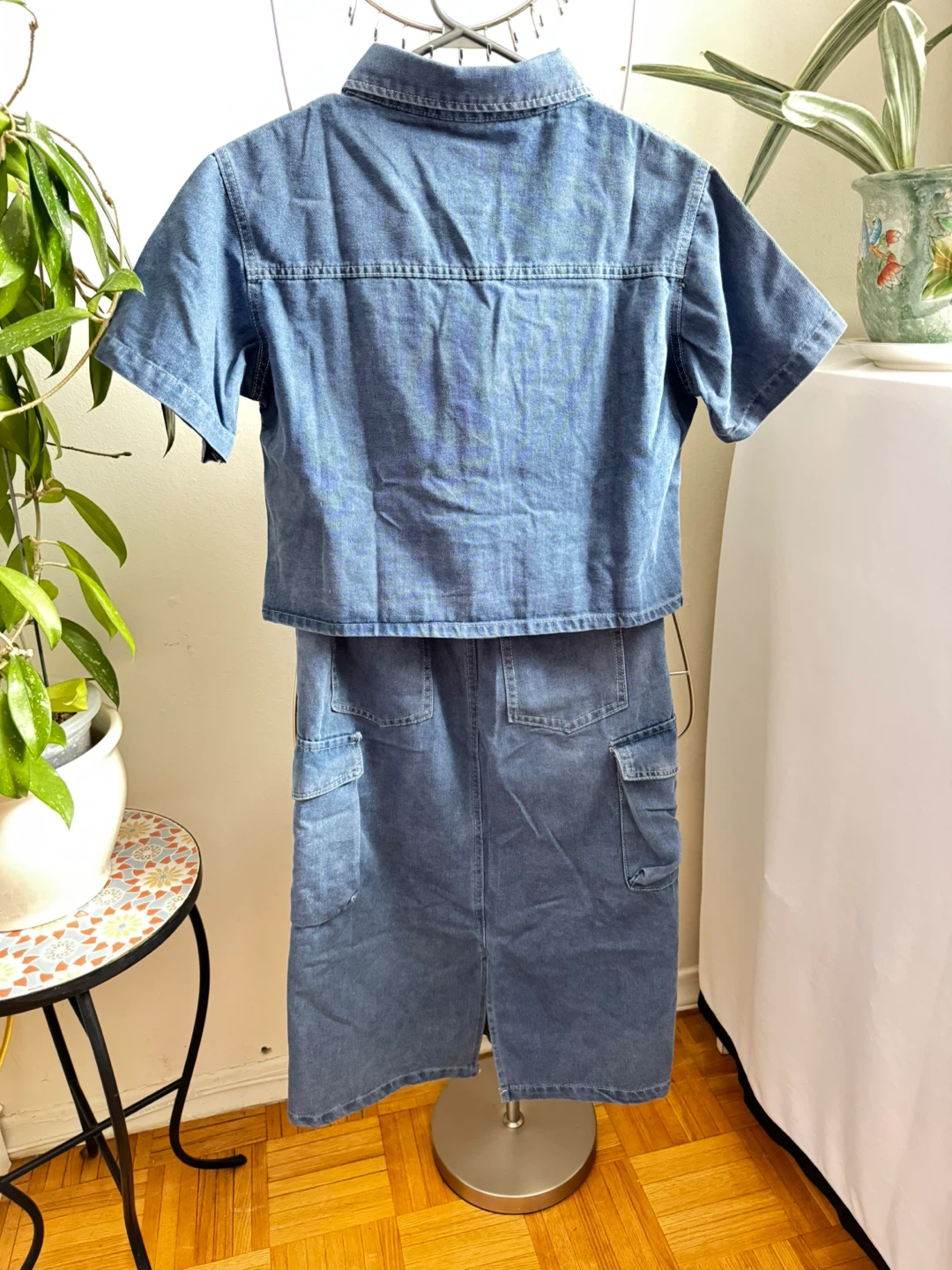 CHANEL Denim Jacket and Cargo Skirt Set - photo 2