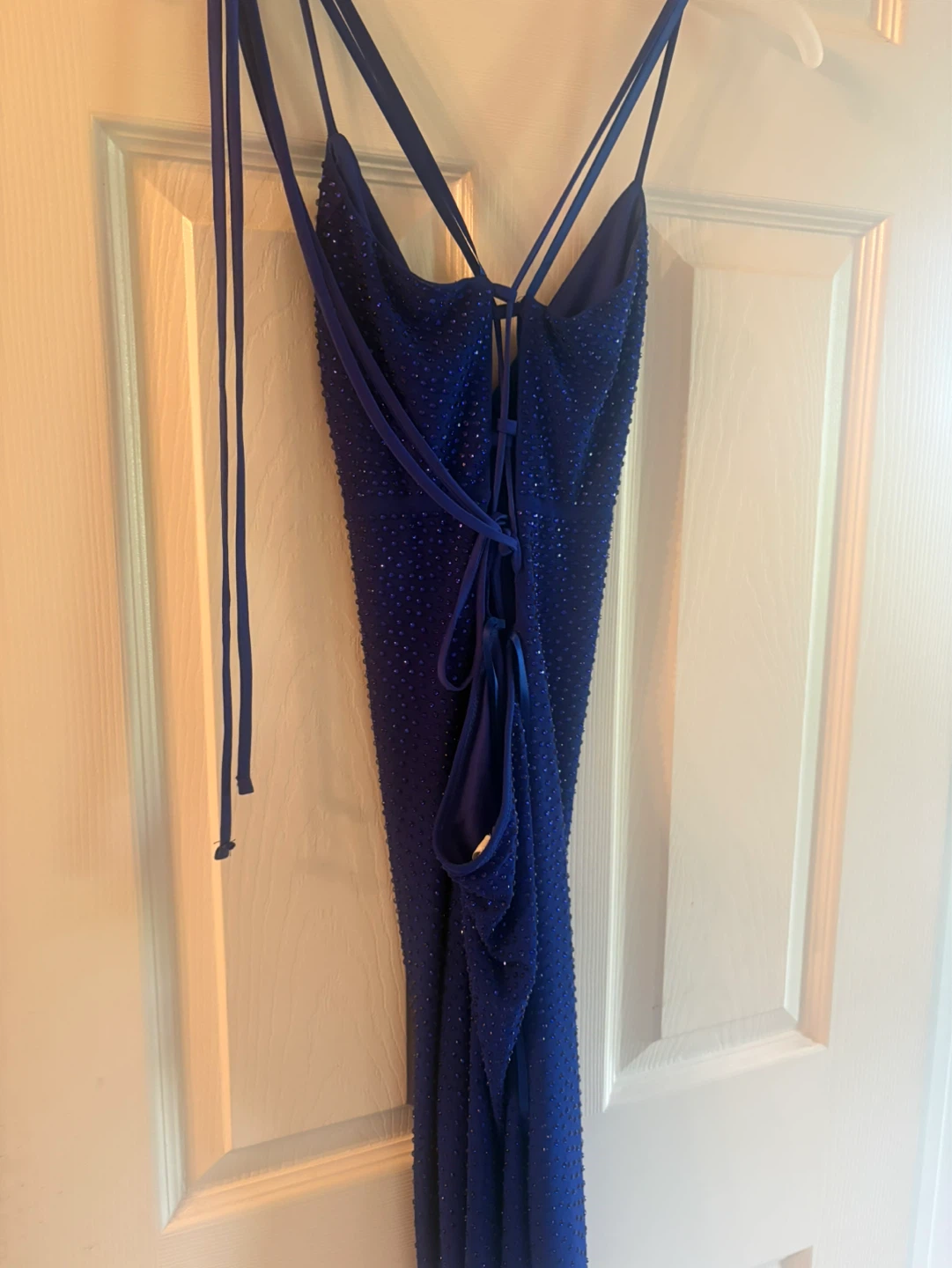 Lovesome Royal Blue Beaded Dress Size M - photo 2