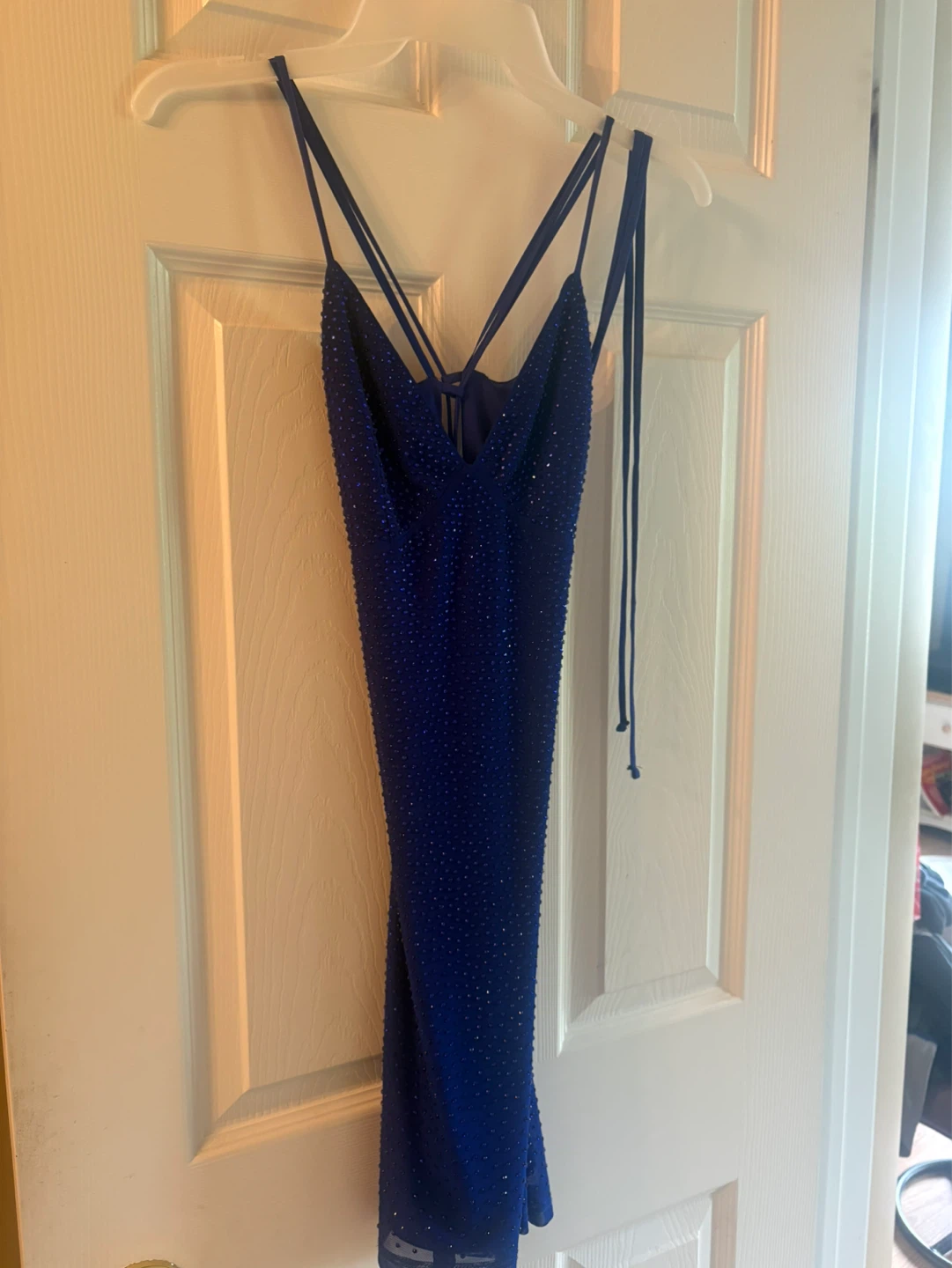 Lovesome Royal Blue Beaded Dress Size M