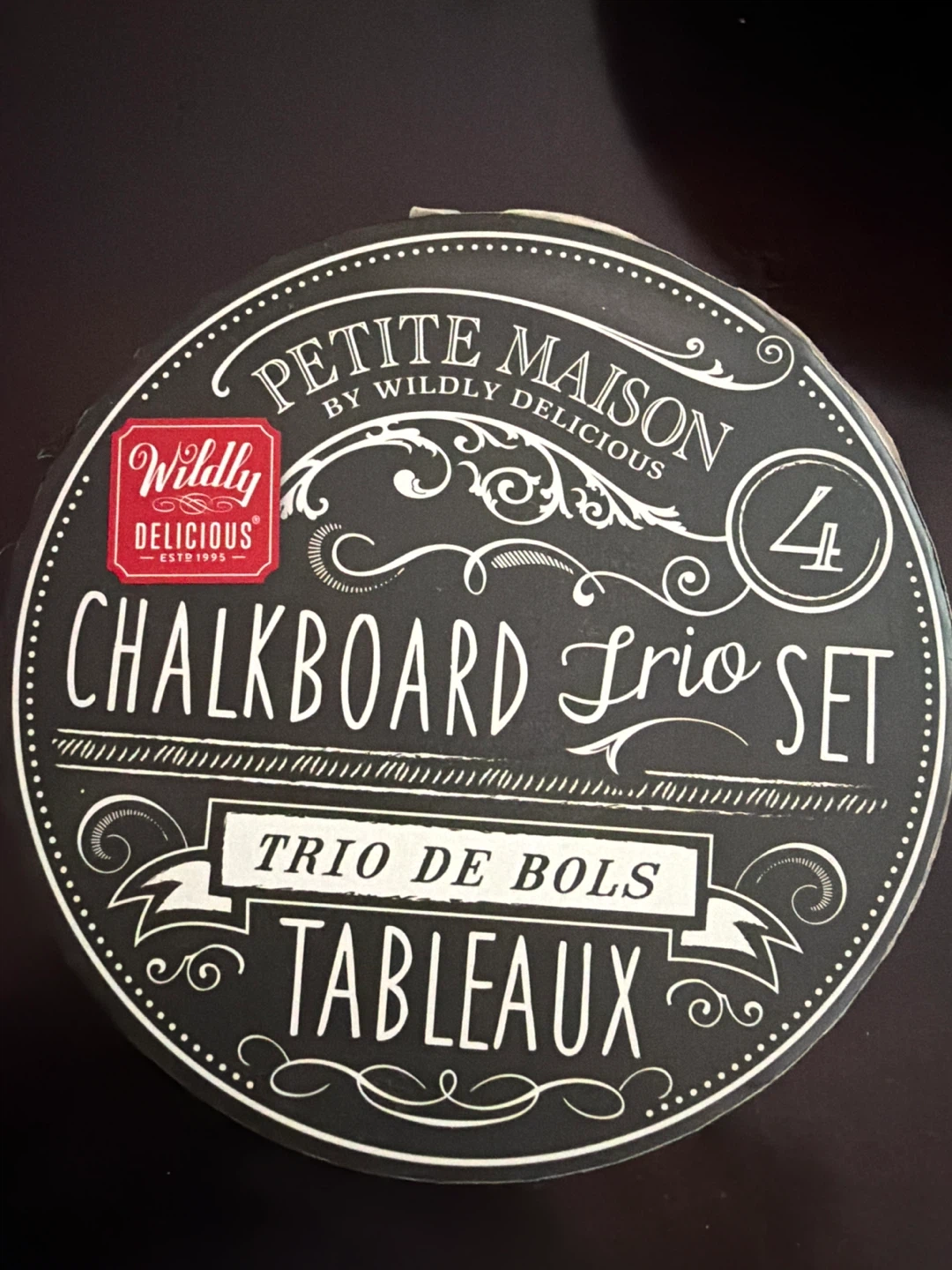 Petite Maison by Wildly Delicious Chalkboard Trio Set