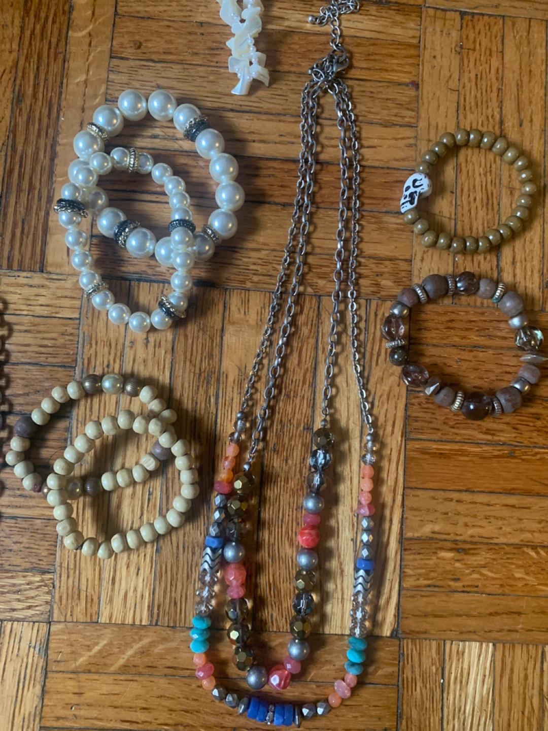 Lot of 7 Necklaces and Bracelets - Mixed Styles - photo 3