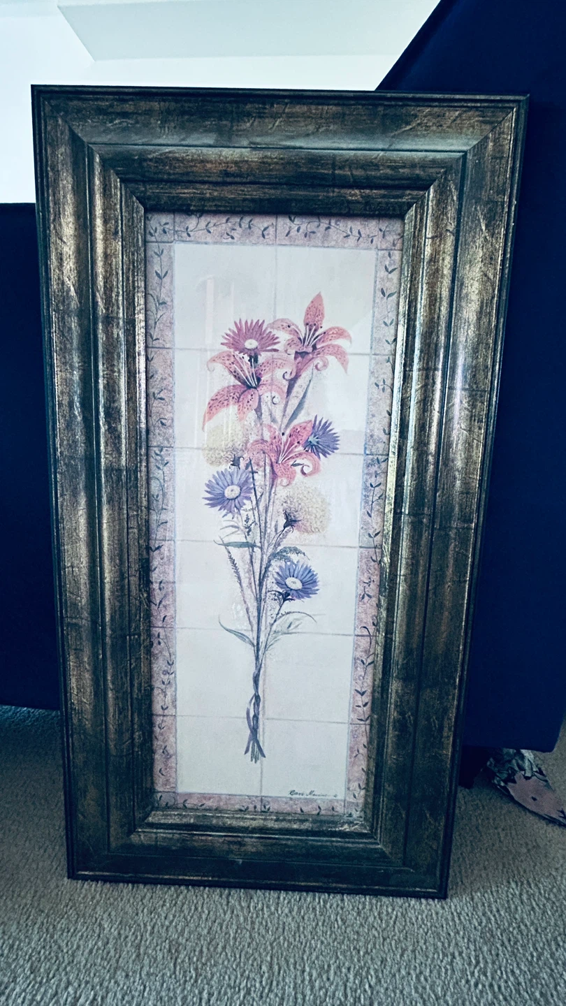 Framed Floral Artwork Set - photo 2