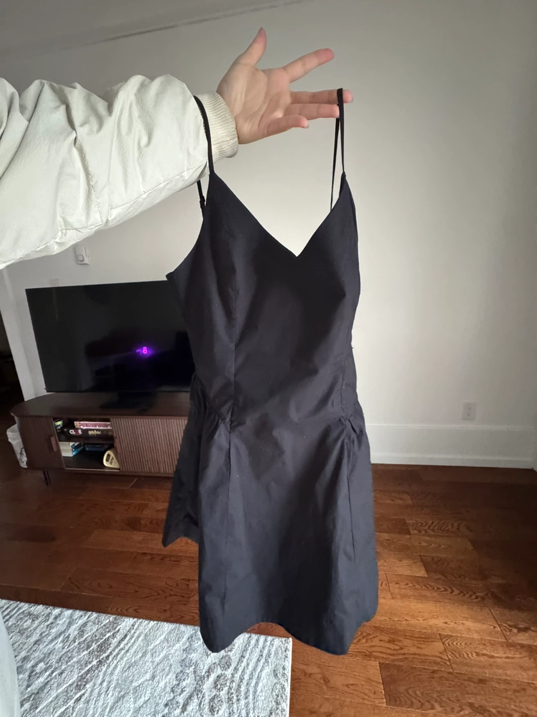 Wilfred Technique Poplin Mini Dress Black - photo 2