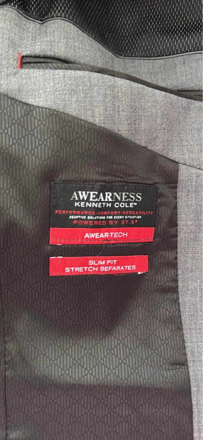 Kenneth Cole Reaction Men's Gray Suit Separates Jacket & Pants - photo 2