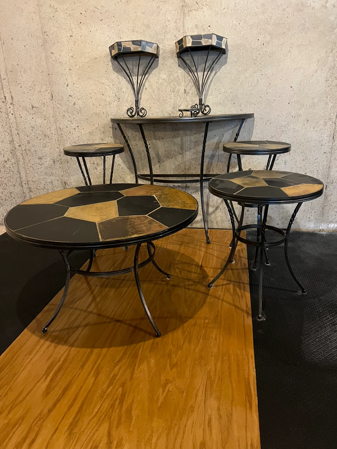 Pier 1 Mosaic Accent Table Set with Console Table and Shelves - photo 3
