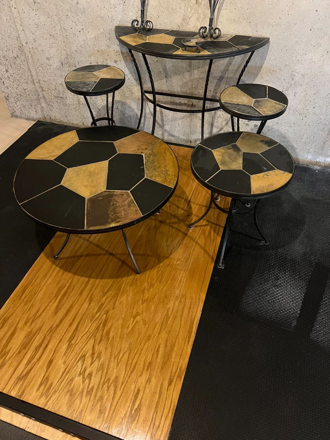 Pier 1 Mosaic Accent Table Set with Console Table and Shelves - photo 4