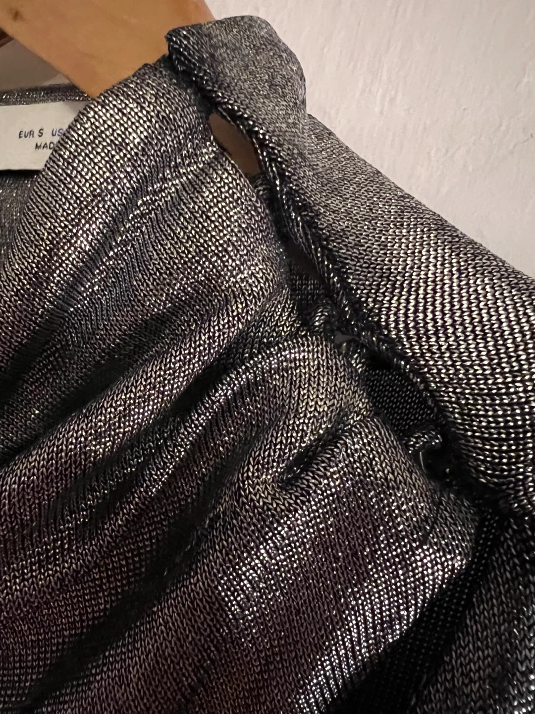 ZARA Metallic Draped Dress - Silver, Size S - photo 4