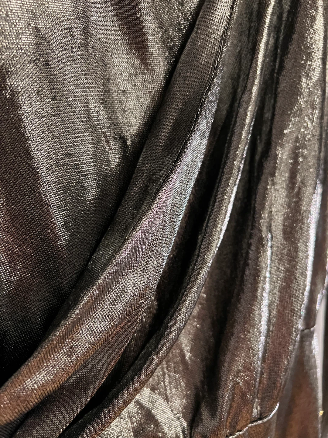 ZARA Metallic Draped Dress - Silver, Size S - photo 3