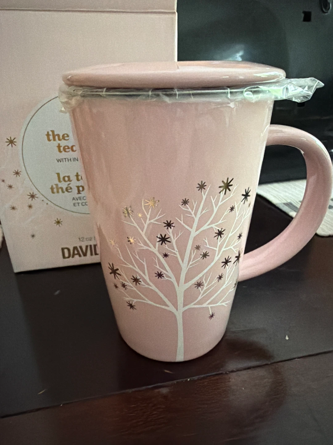 DAVIDsTEA Pink Perfect Tea Mug with Infuser and Lid 12 oz - photo 5