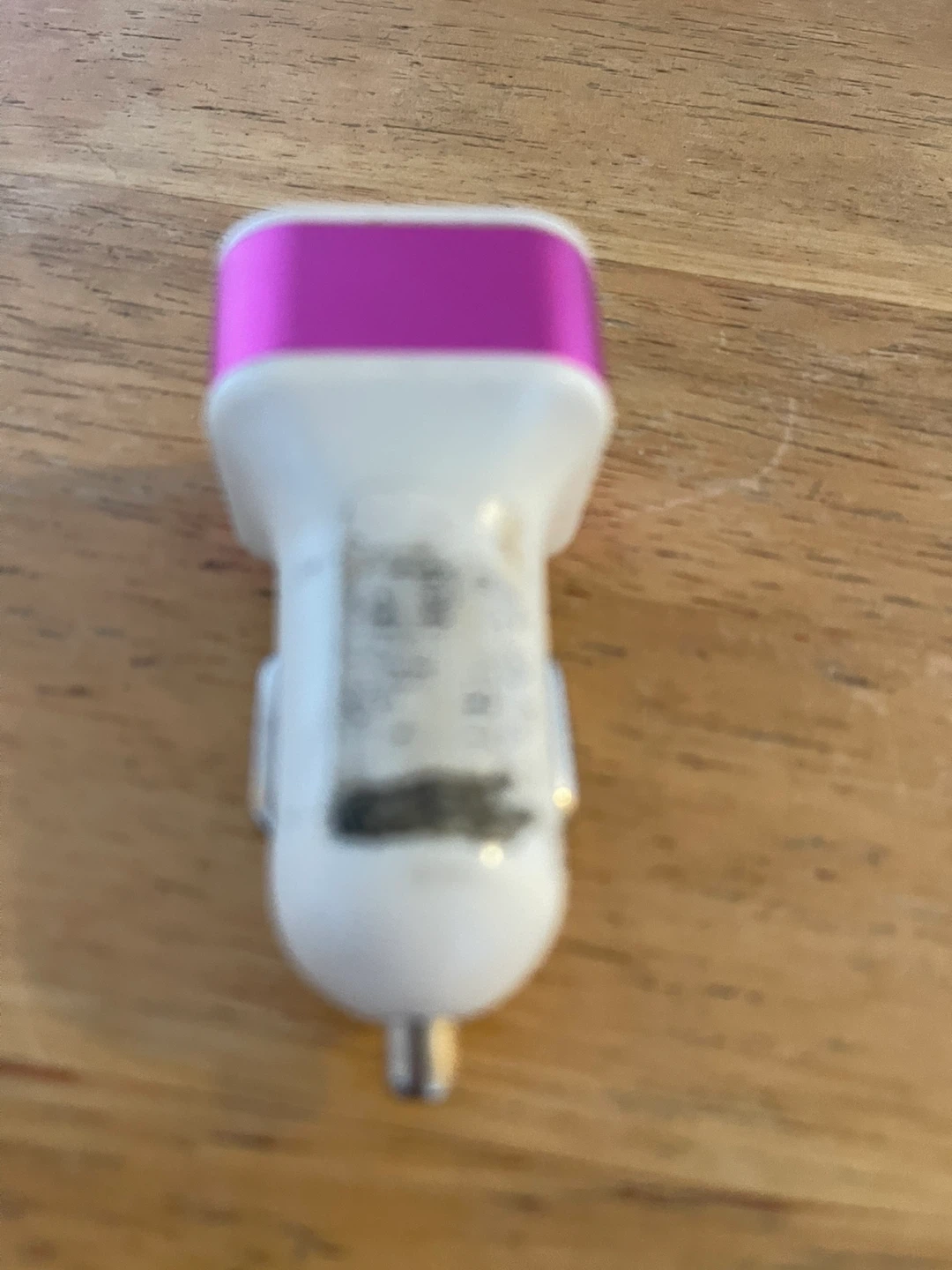 White and Pink Dual USB Car Charger - photo 2