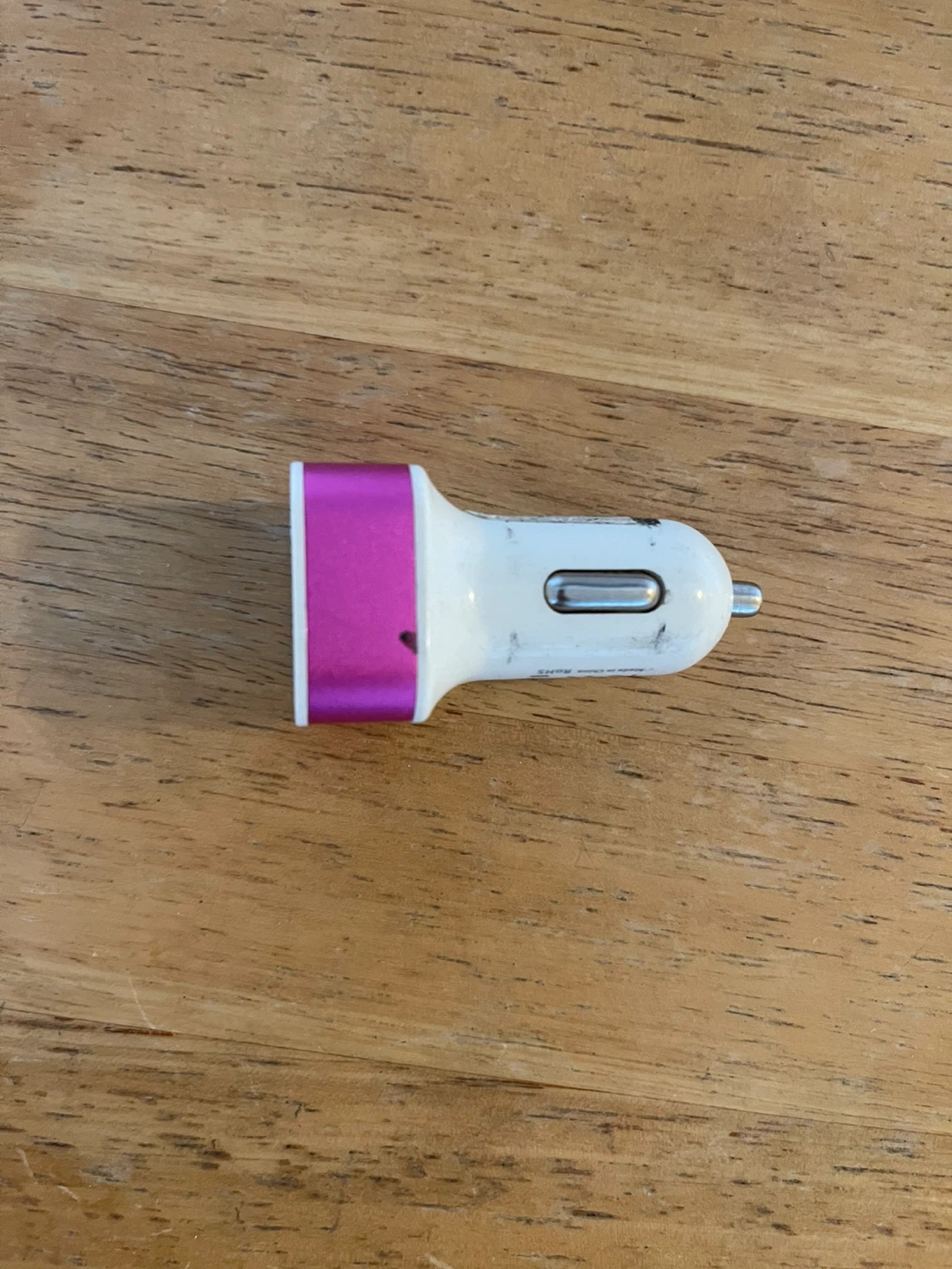 White and Pink Dual USB Car Charger - photo 3