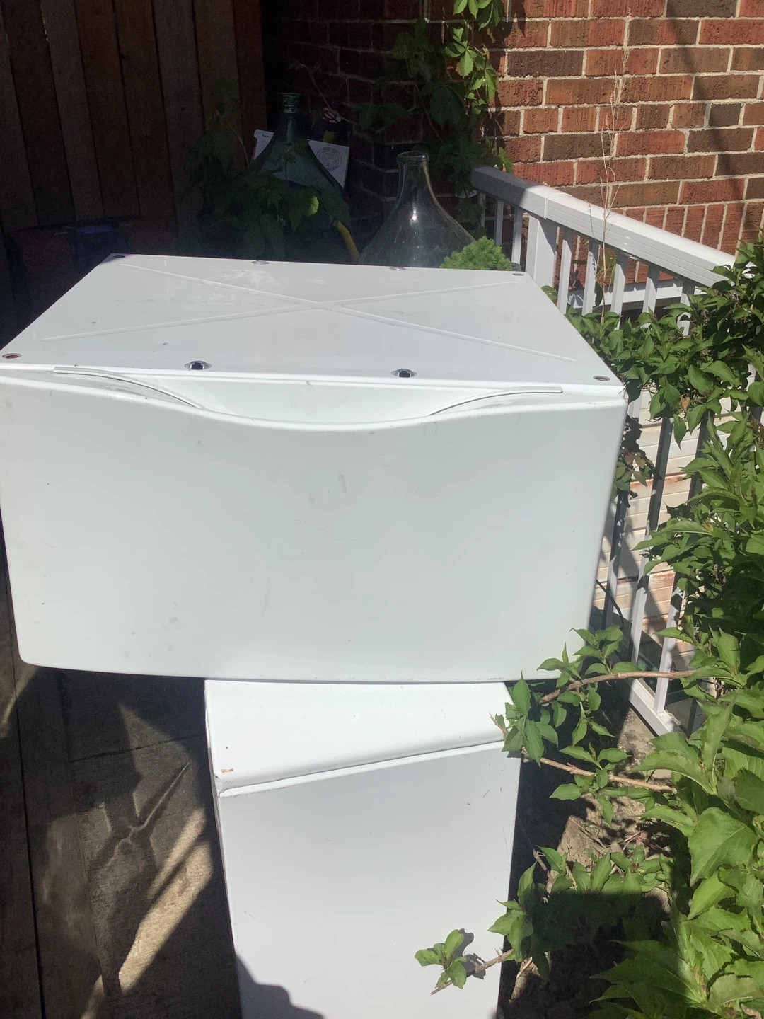 White Laundry Pedestal Drawer