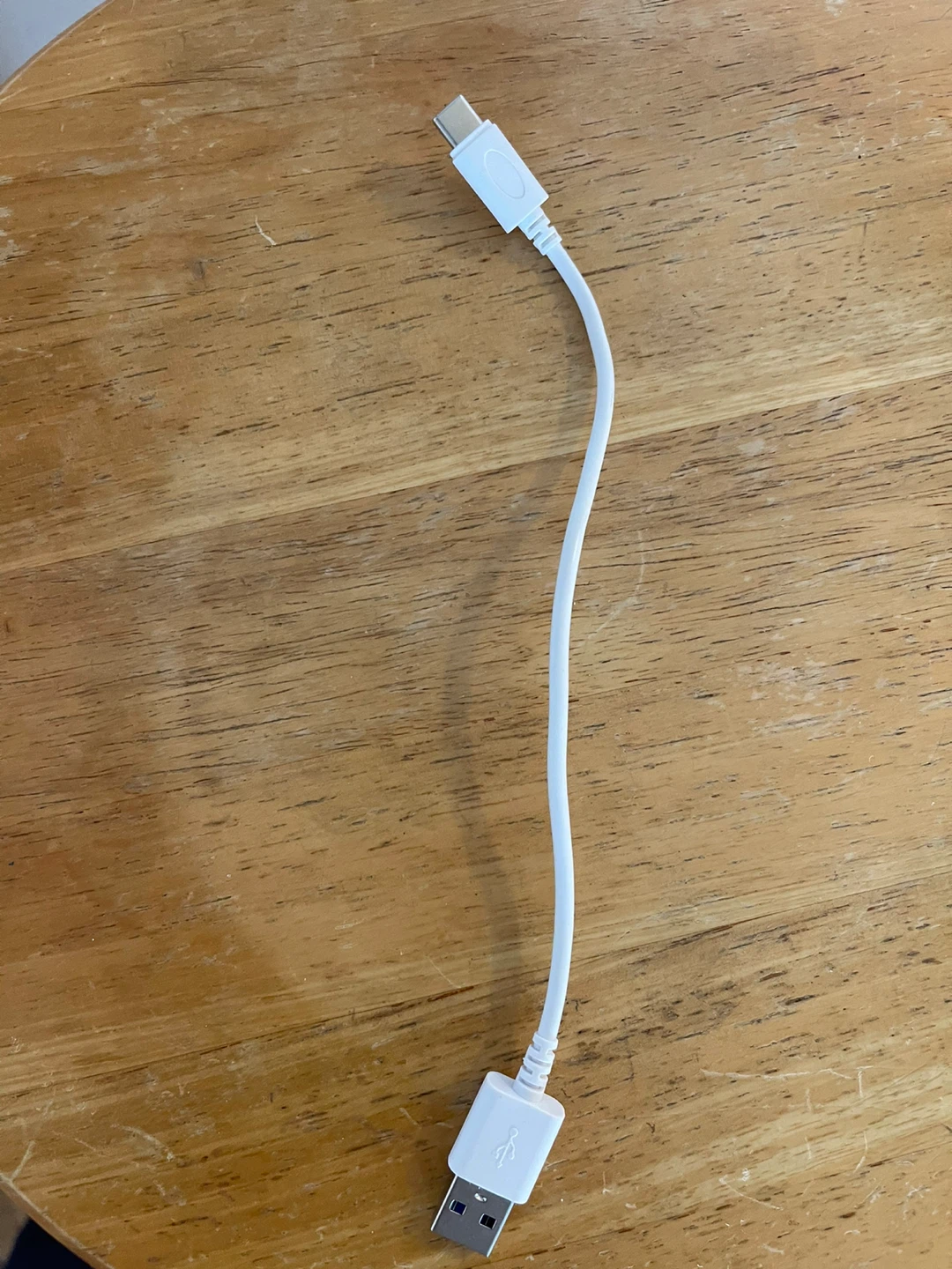 White USB-A to USB-C Cable